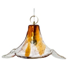 Orange Petal Pendant Lamp Model By Carlo Nason for Mazzega