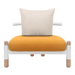 Orange PK15 Single Seat Sofa, Steel Structure & Wood Legs by Paulo Kobylka