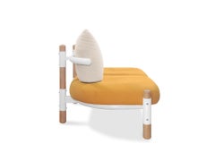 Orange PK15 Two-Seat Sofa, Carbon Steel Structure & Wood Legs by Paulo Kobylka