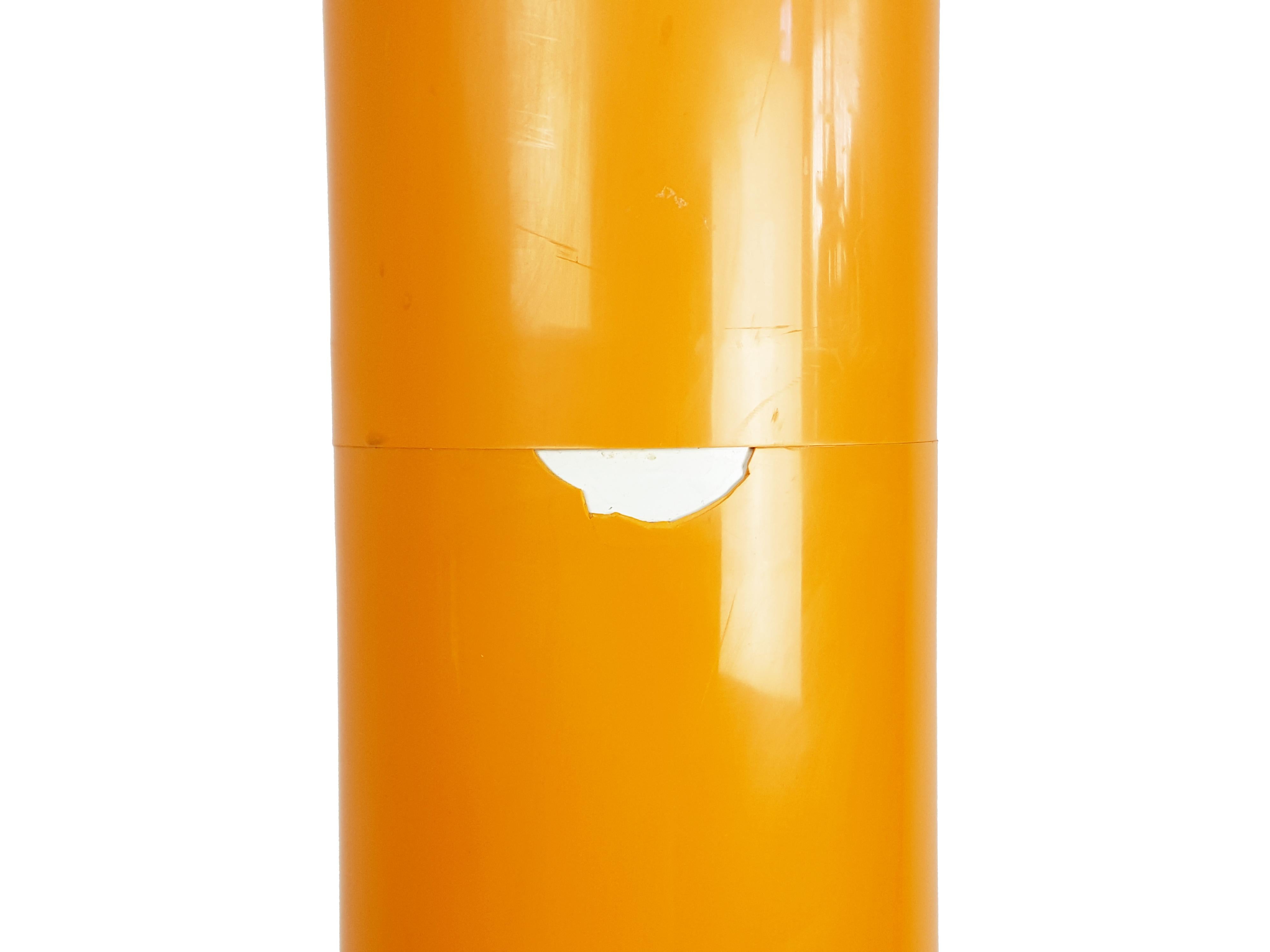 Orange plastic free standing coat rack Planta by G. Piretti for Anonima Castelli For Sale 1