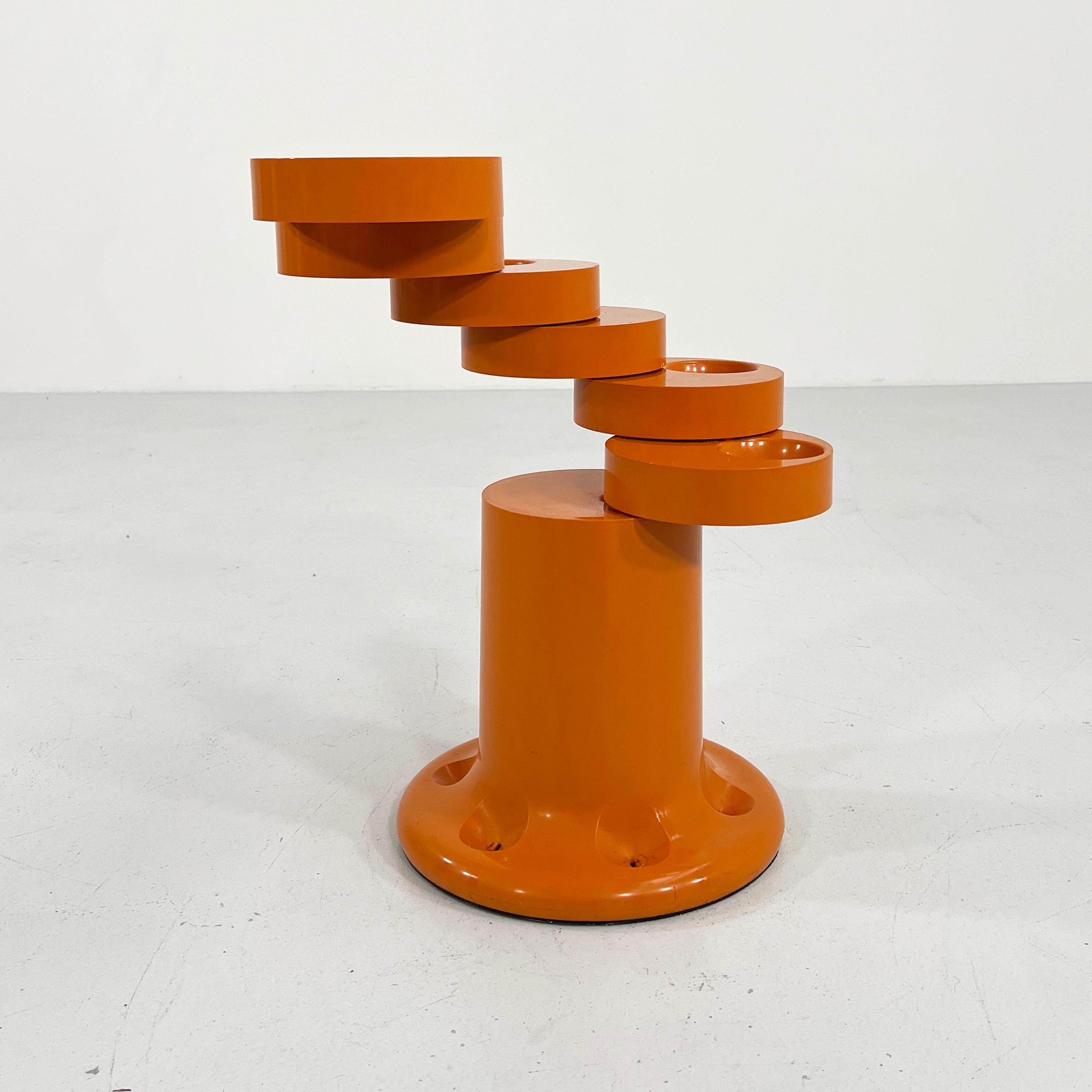 Plastic Orange Pluvium Umbrella Stand by Giancarlo Piretti for Anonima Castelli, 1970s