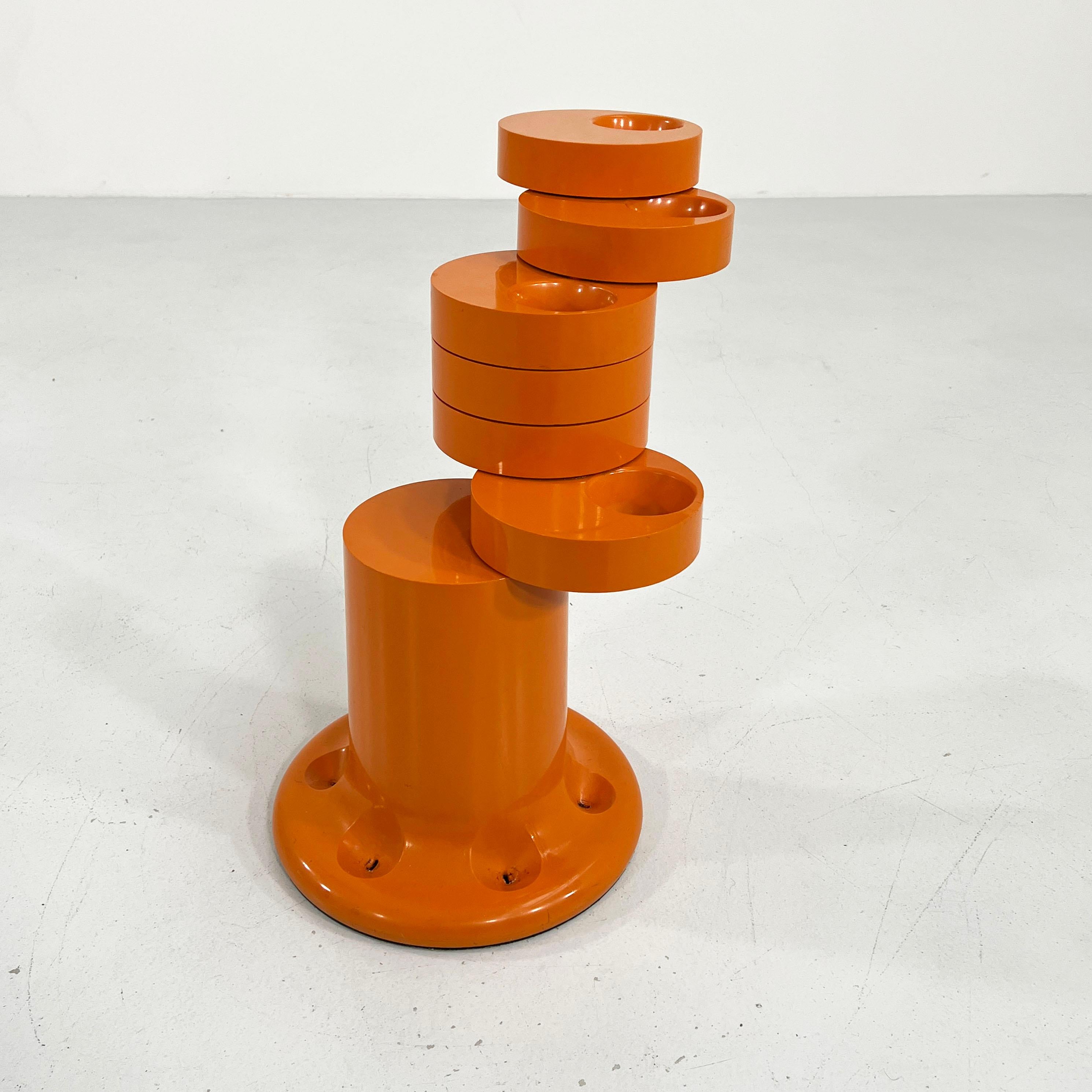 Orange Pluvium Umbrella Stand by Giancarlo Piretti for Anonima Castelli, 1970s 1