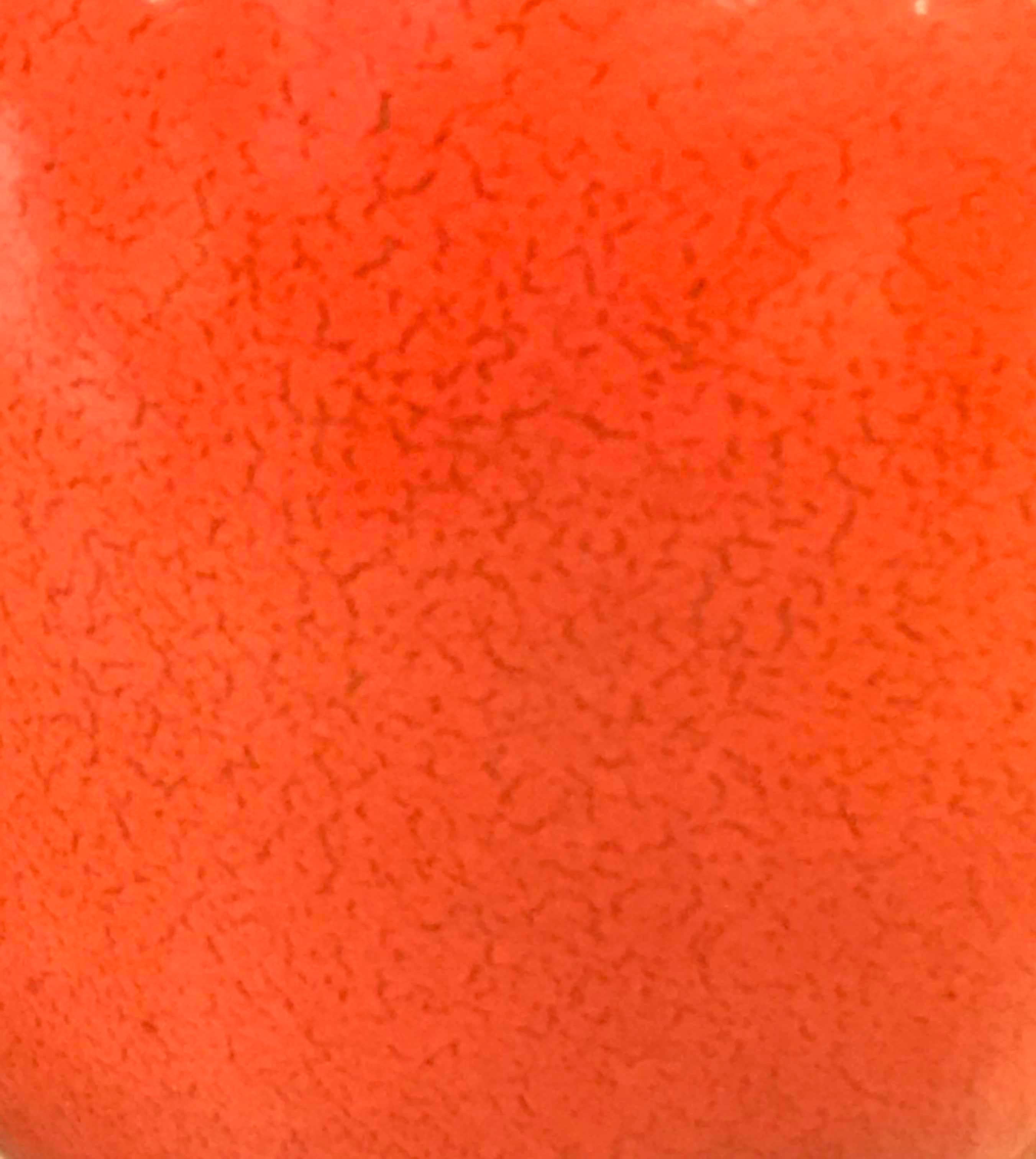 Orangefarbene Porzellanvase:: Zeitgenössisch:: Chinesisch (21. Jahrhundert und zeitgenössisch)