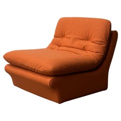 Chaise postmoderne orange attribuée à Vladimir Kagan pour Preview