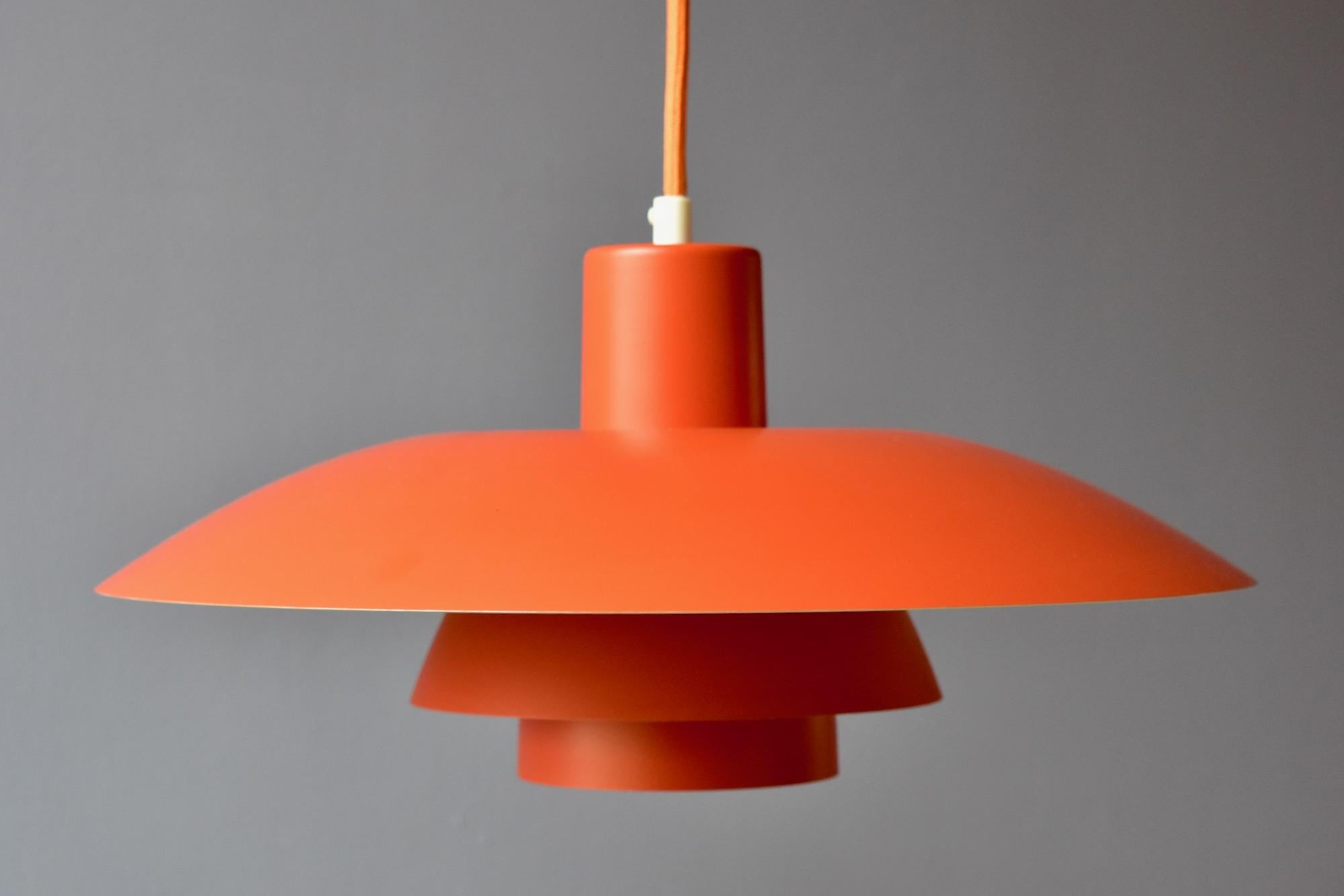 Orange Poul Henningsen PH 4/3 Pendant Lamp by Louis Poulsen, Denmark 6