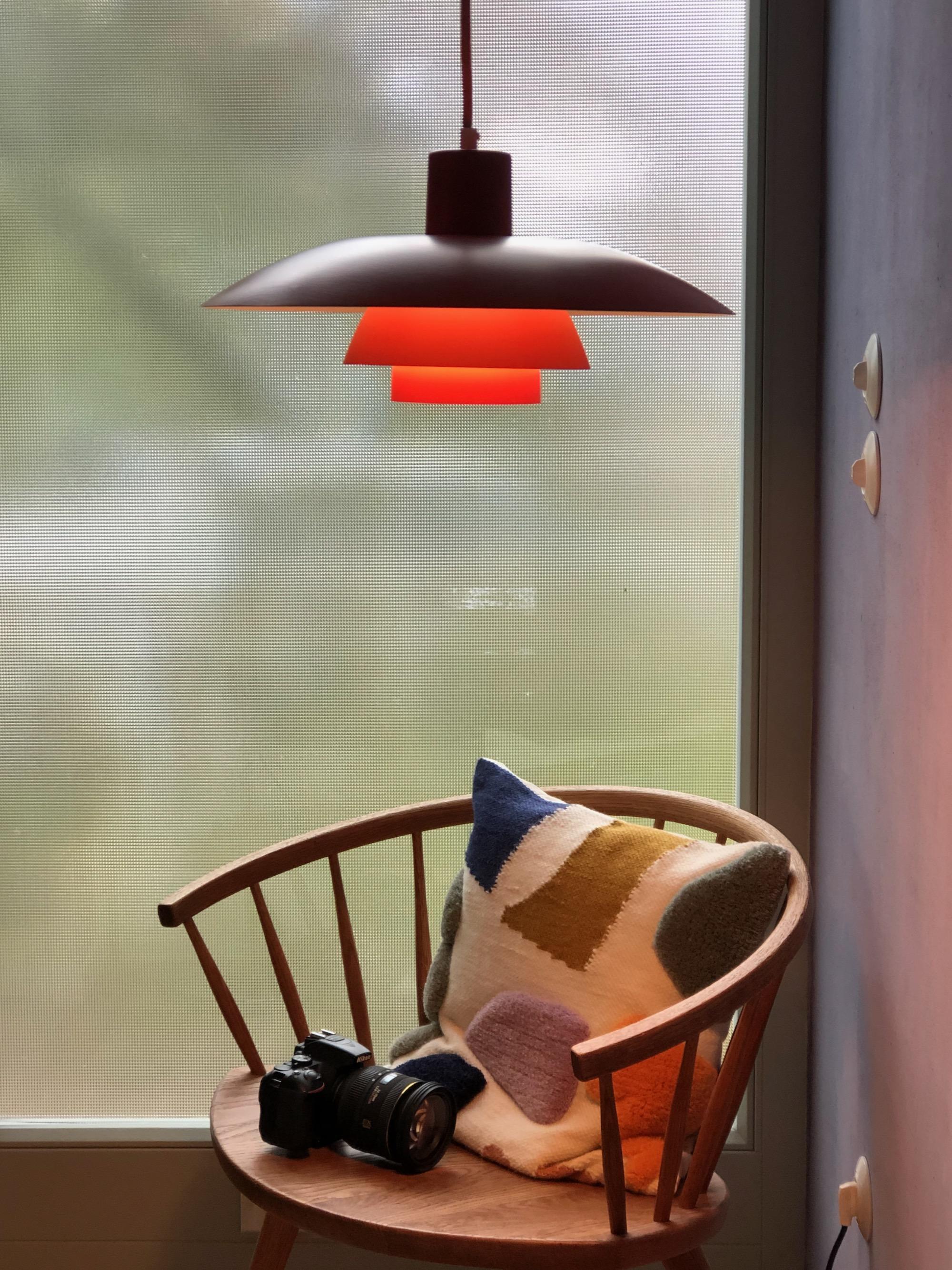 Orange Poul Henningsen PH 4/3 Pendant Lamp by Louis Poulsen, Denmark 7