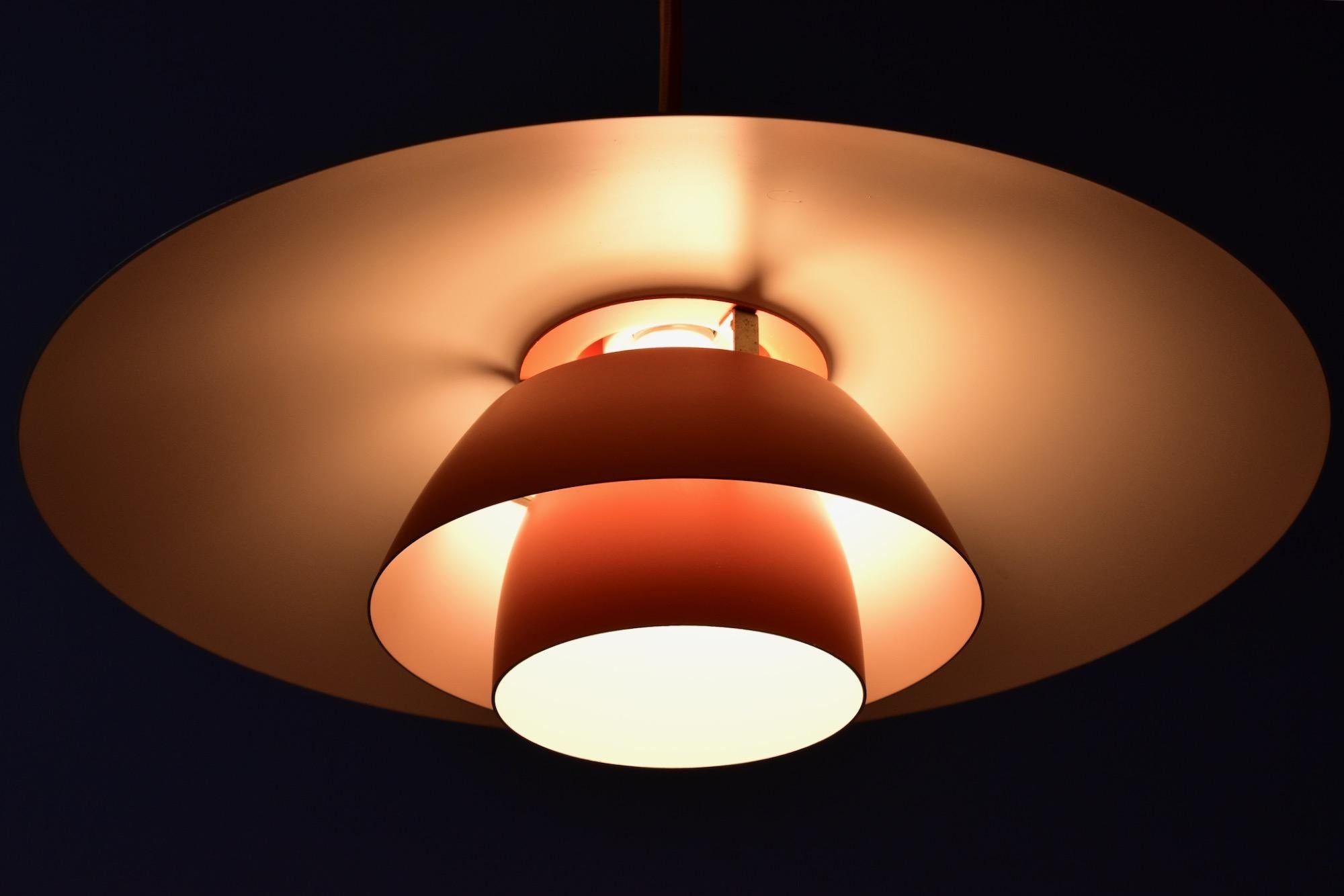 Orange Poul Henningsen PH 4/3 Pendant Lamp by Louis Poulsen, Denmark 1