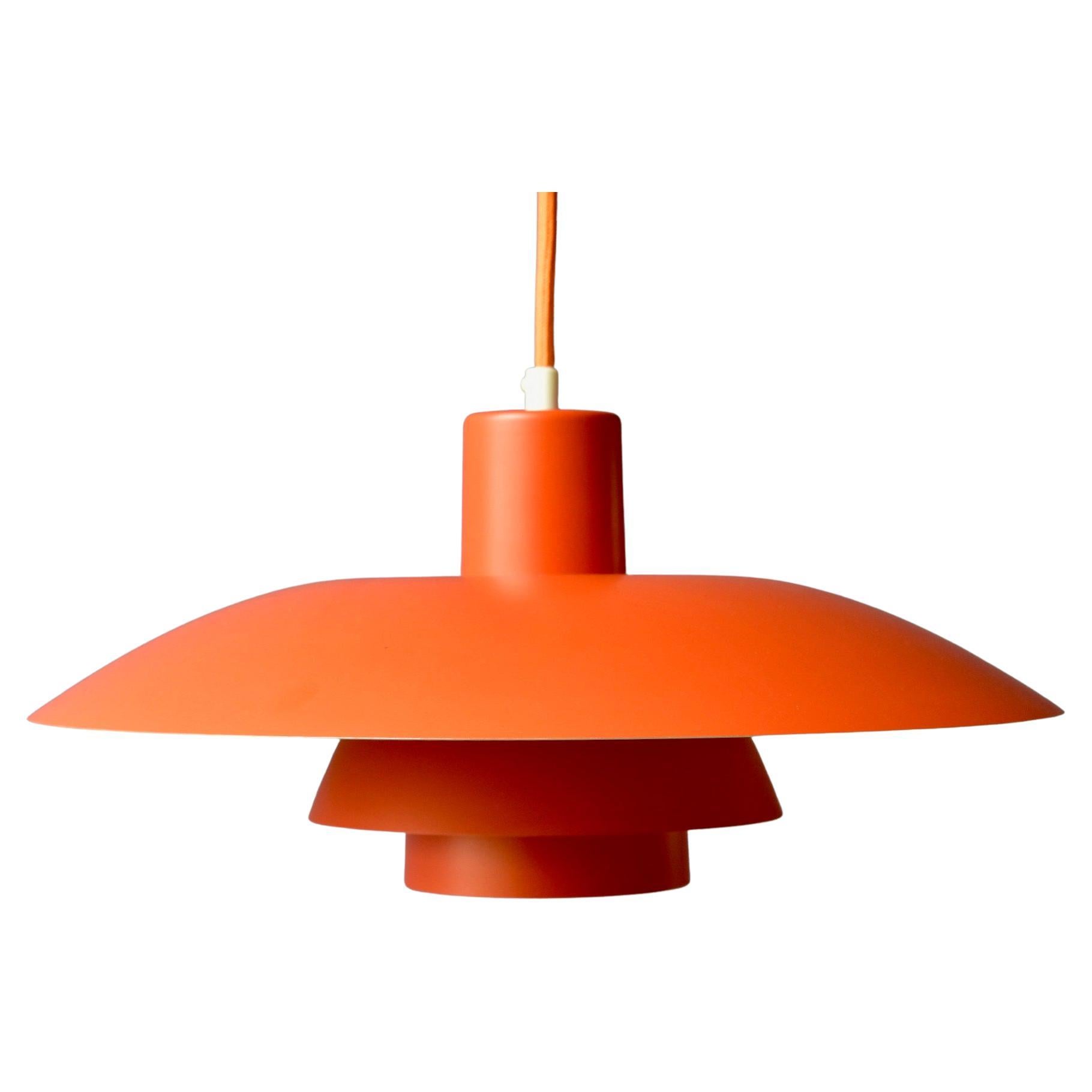 Orange Poul Henningsen PH 4/3 Pendant Lamp by Louis Poulsen, Denmark