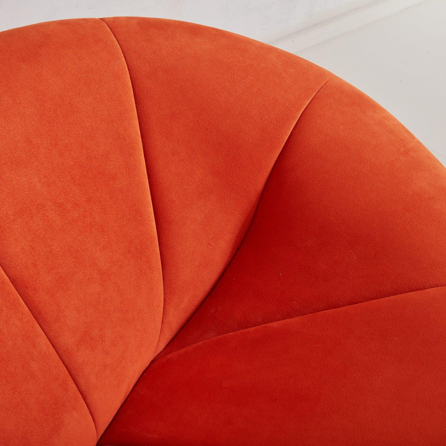 Orange Pumpkin Sofa by Pierre Paulin for Alpha, France, 1970s In Good Condition In Chicago, IL