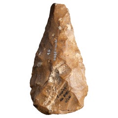 Orange Quartzite Palaeolithic Hand Axe made by Early Humans