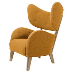 Orange Raf Simons Vidar 3 Natural Oak My Own Chair Lounge Chair by Lassen