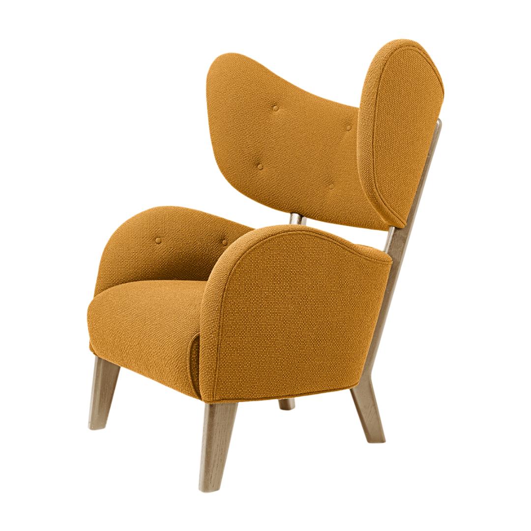 Orange Raf Simons Vidar 3 smoked oak my own chair lounge chair by Lassen
Dimensions: w 88 x d 83 x h 102 cm 
Materials: Textile

Flemming Lassen's iconic armchair from 1938 was originally only made in a single edition. First, the then