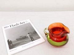 Orange Red Sommerso Pitcher Ascribable to Flavio Poli for Seguso, Italy 1950s