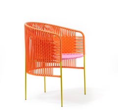 Orange Rose Caribe Dining Chair by Sebastian Herkner