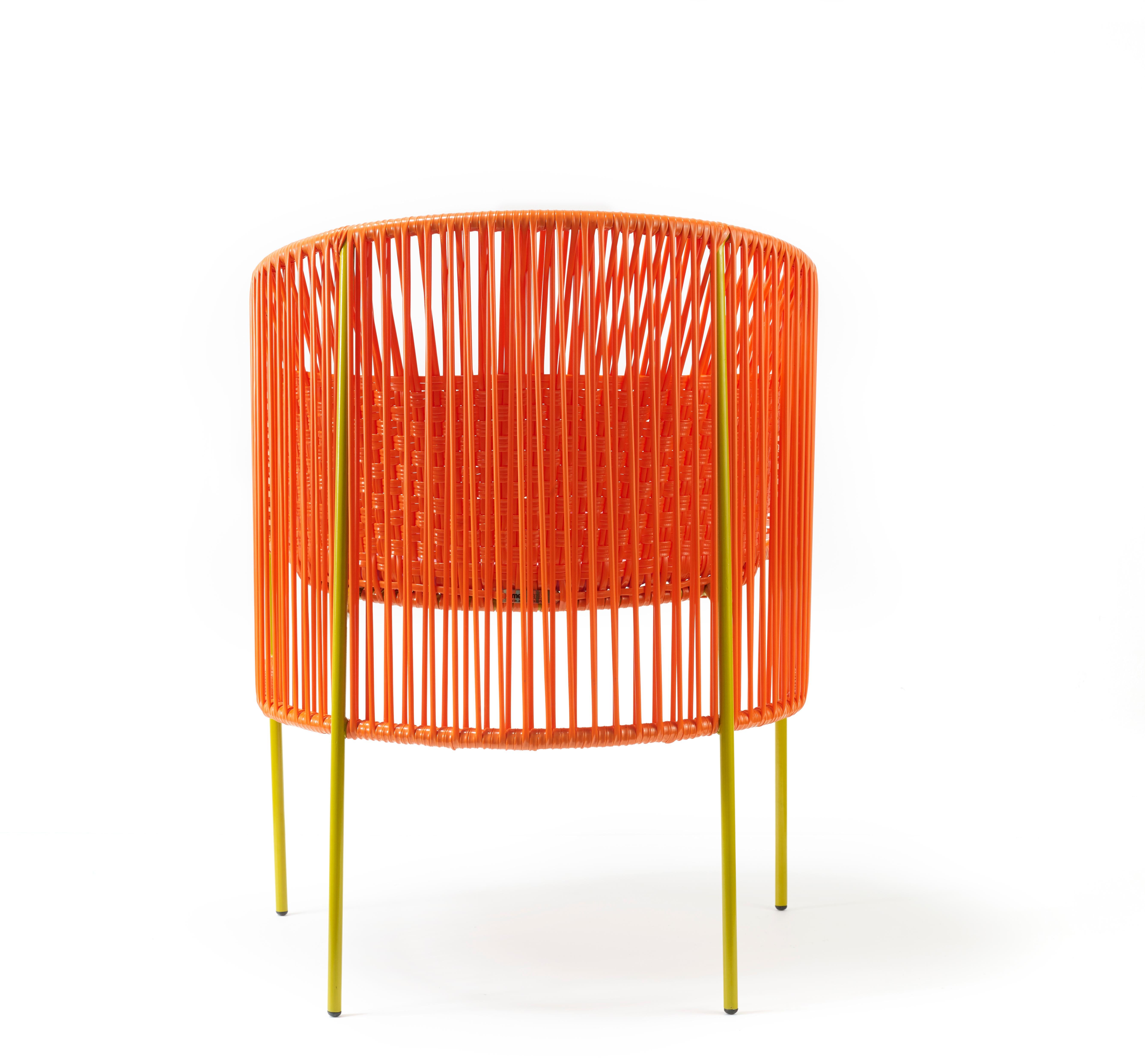 Powder-Coated Orange Rose Caribe Dining Chair by Sebastian Herkner For Sale