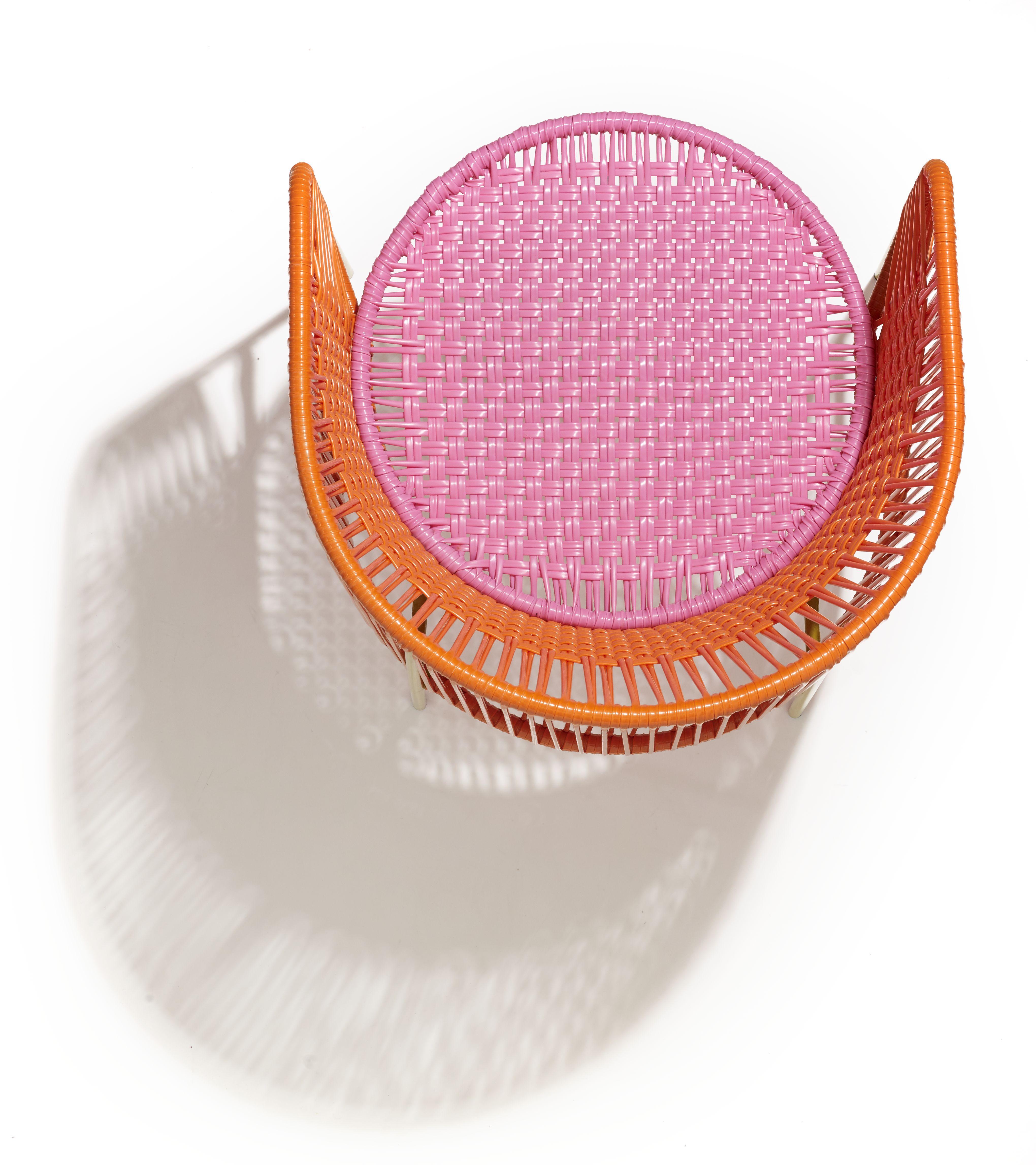 Contemporary Orange Rose Caribe Dining Chair by Sebastian Herkner