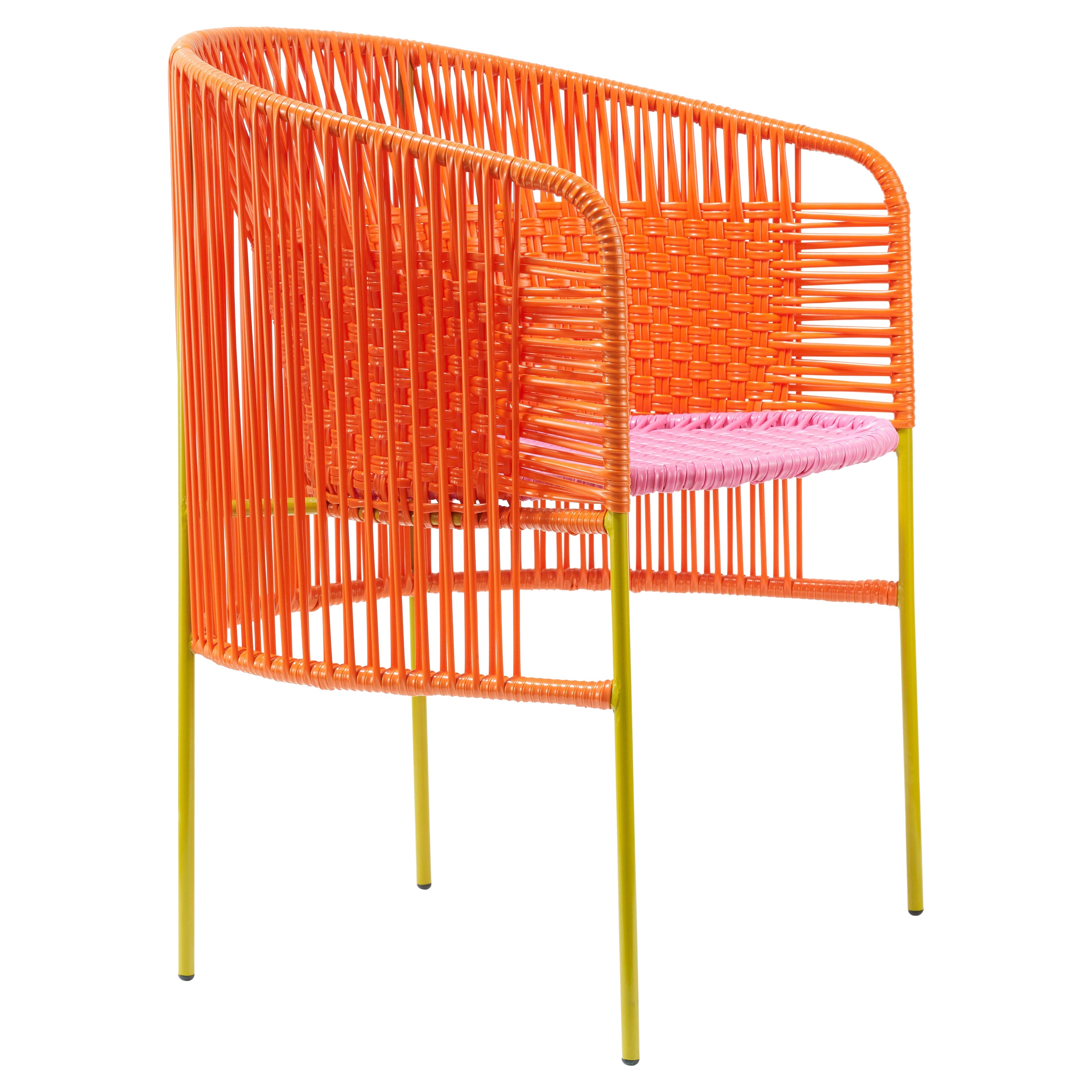 Orange Rose Caribe Dining Chair by Sebastian Herkner For Sale