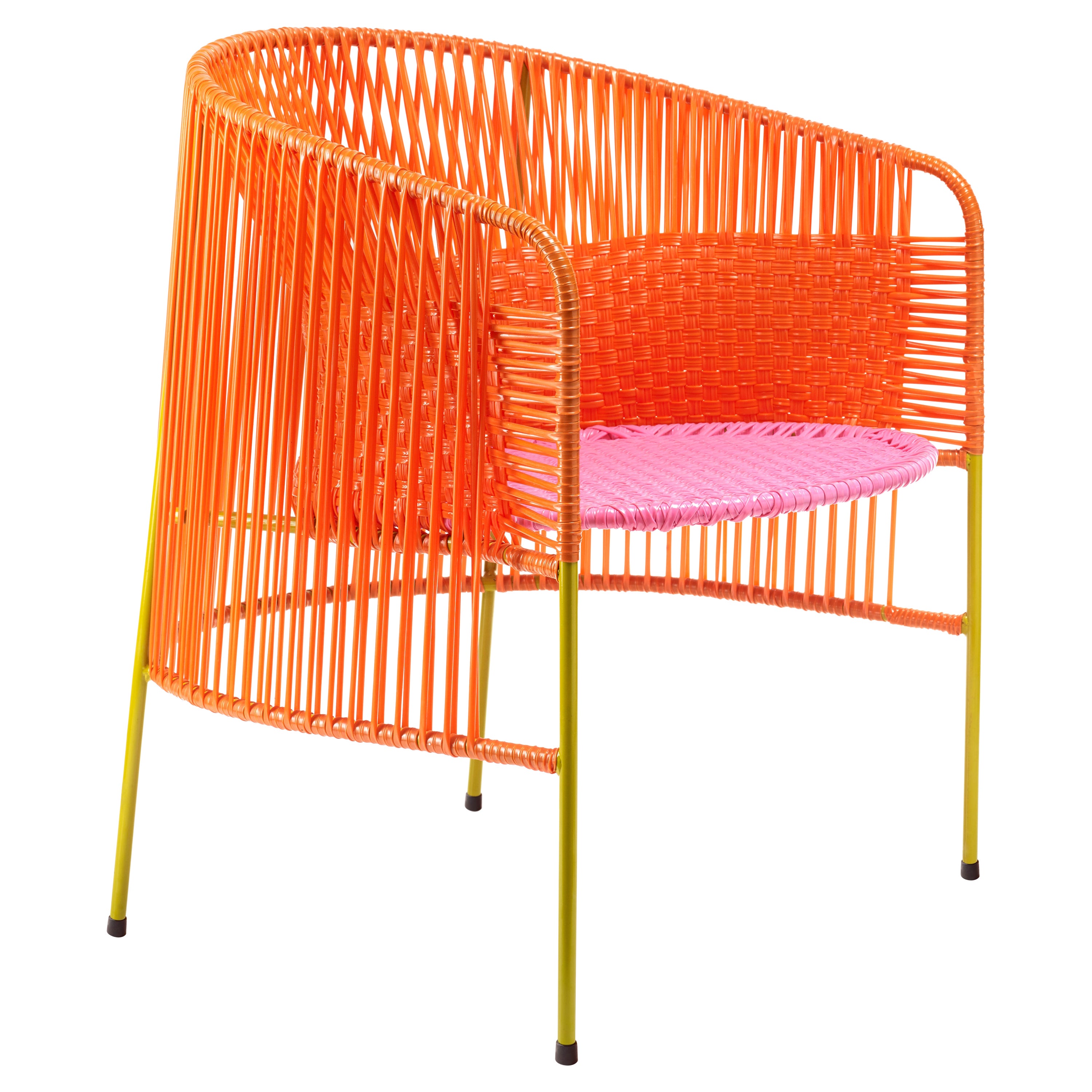 Orange Rose Caribe Lounge Chair by Sebastian Herkner For Sale