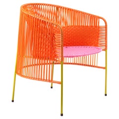 Chaise longue Caribe orange et rose de Sebastian Herkner