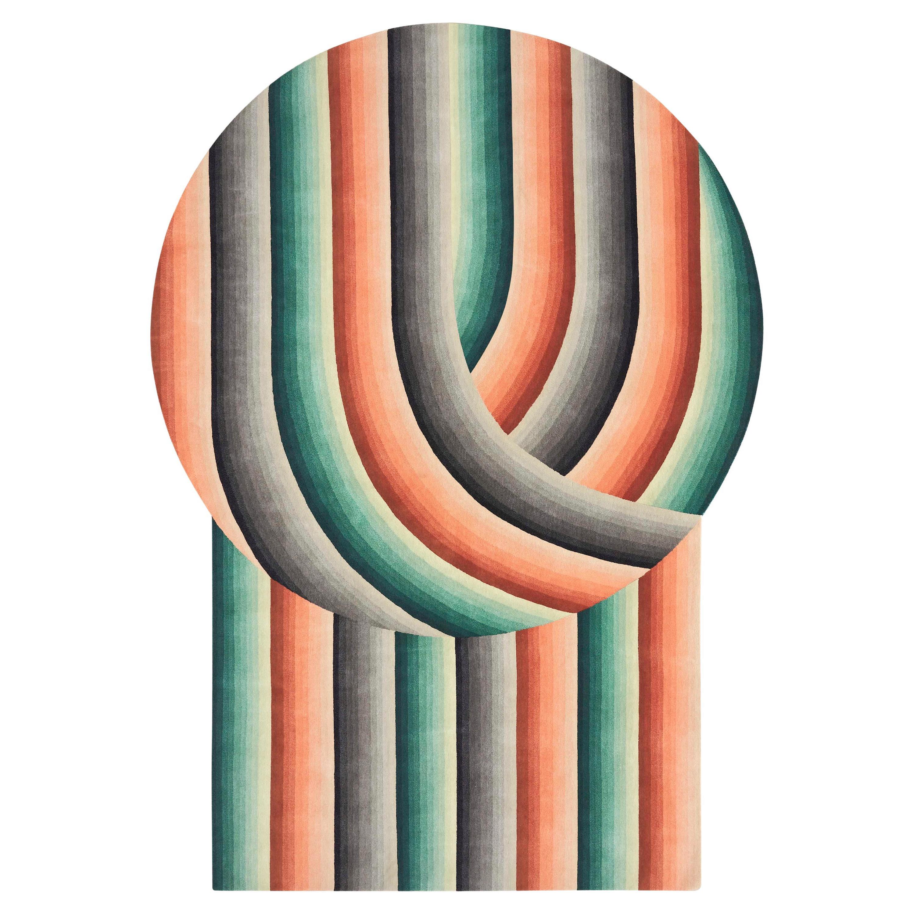 Orange Round Mirage Rug by Gandia Blasco