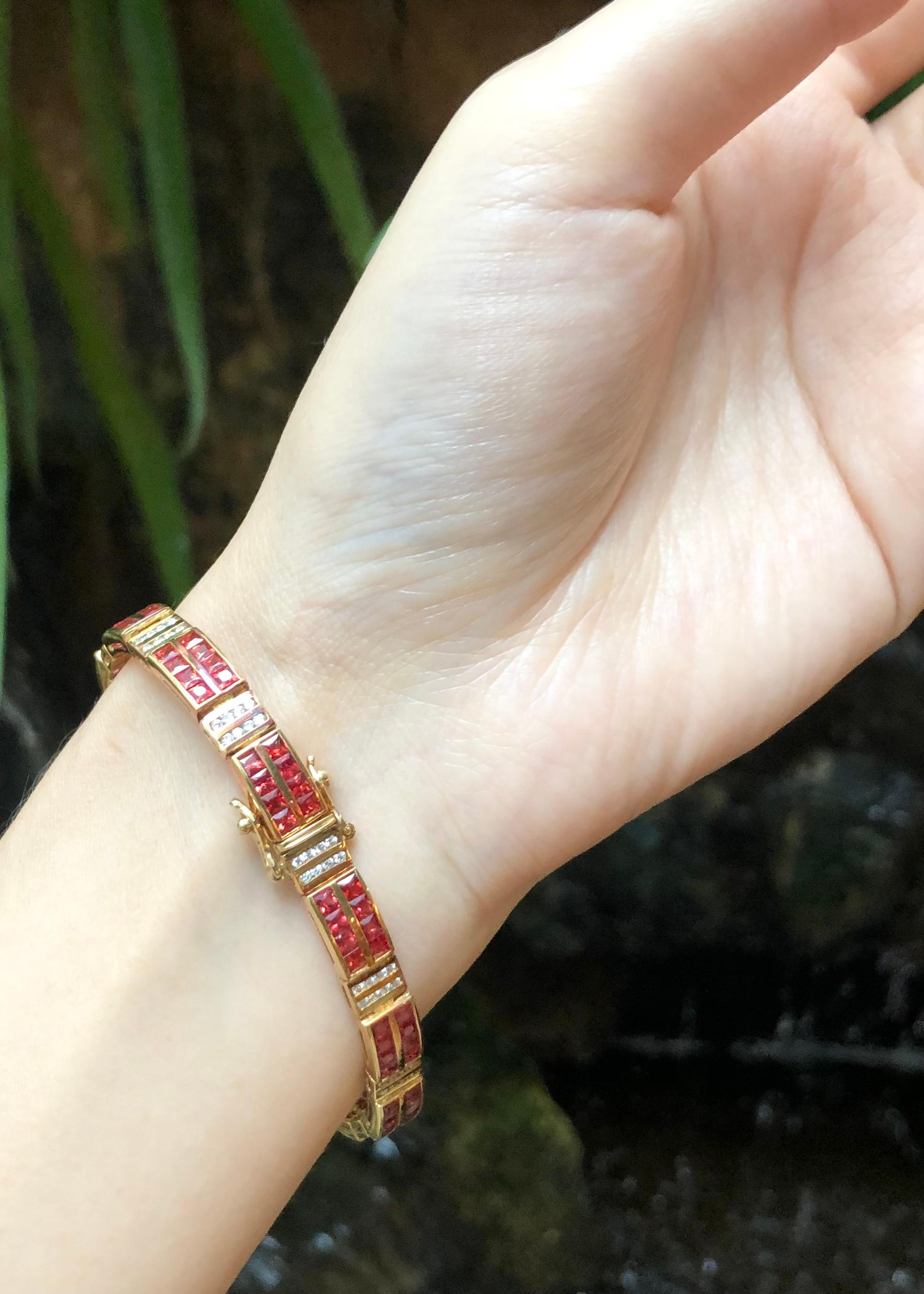 orange sapphire bracelet