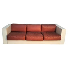 Retro Orange “Saratoga” 3 seater sofa by Massimo and Lella Vignelli for Poltronova 60s