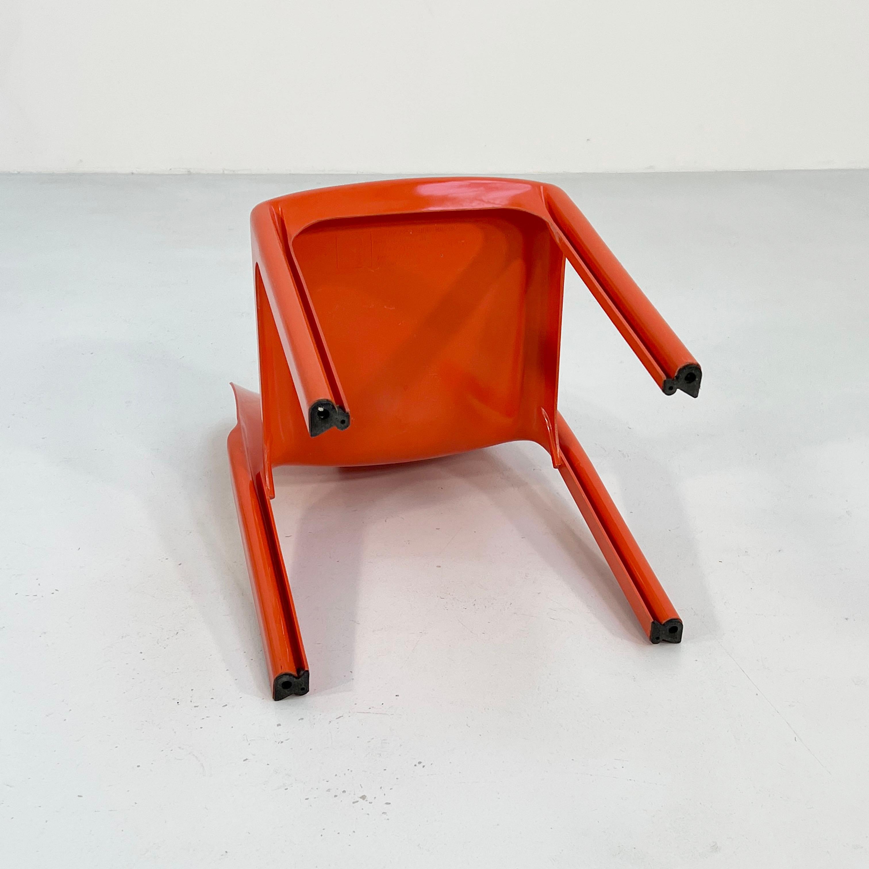 Orange Selene Chair by Vico Magistretti for Artemide, 1970s 3