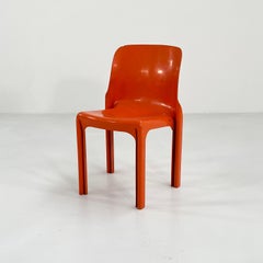 Orange Selene Chair by Vico Magistretti for Artemide, 1970s