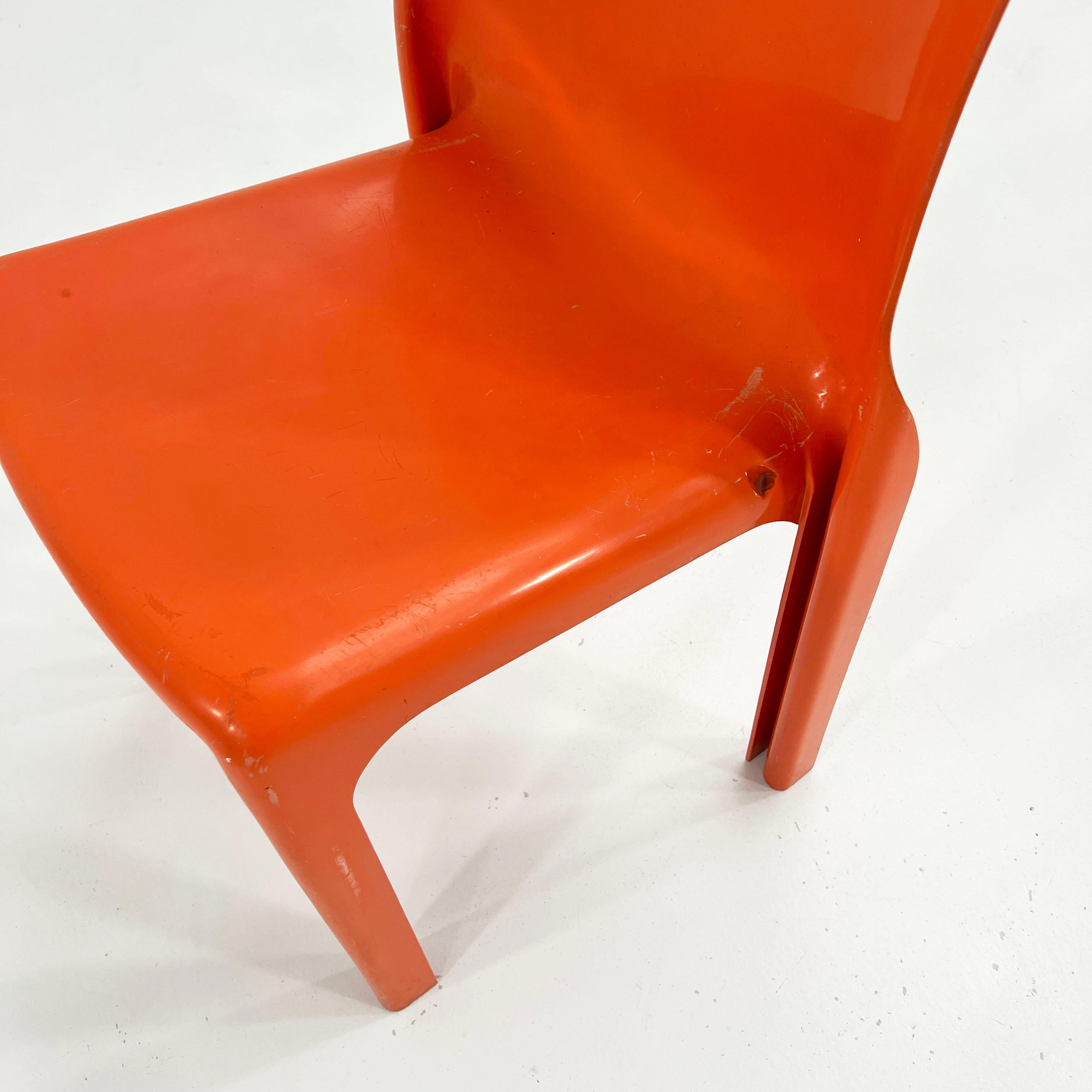 Orange Selene Chair by Vico Magistretti for Artemide, 1970s 2