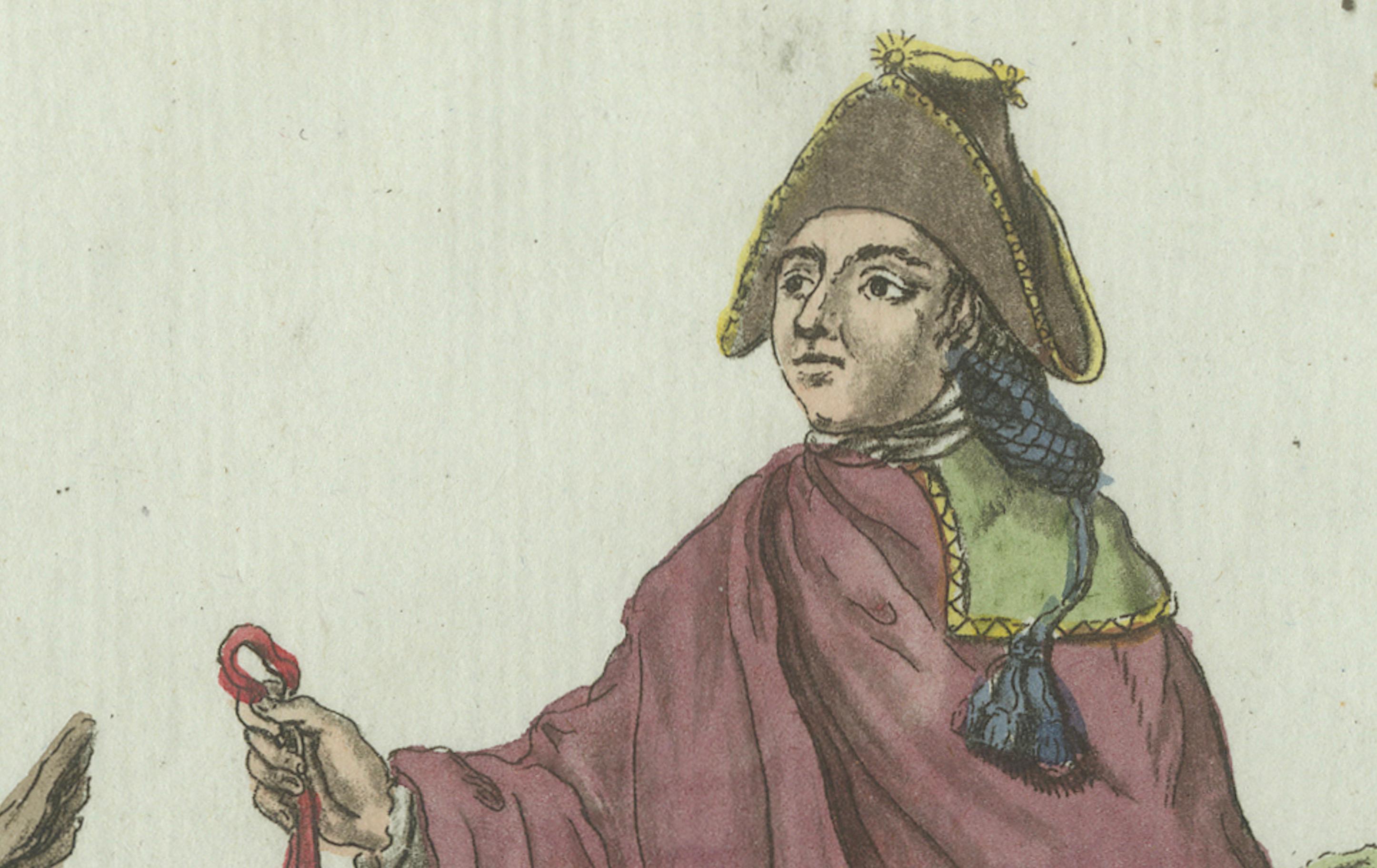 Orange Seller from Murcia – Hand-Colored Engraving by G.de Saint-Sauveur, c.1797