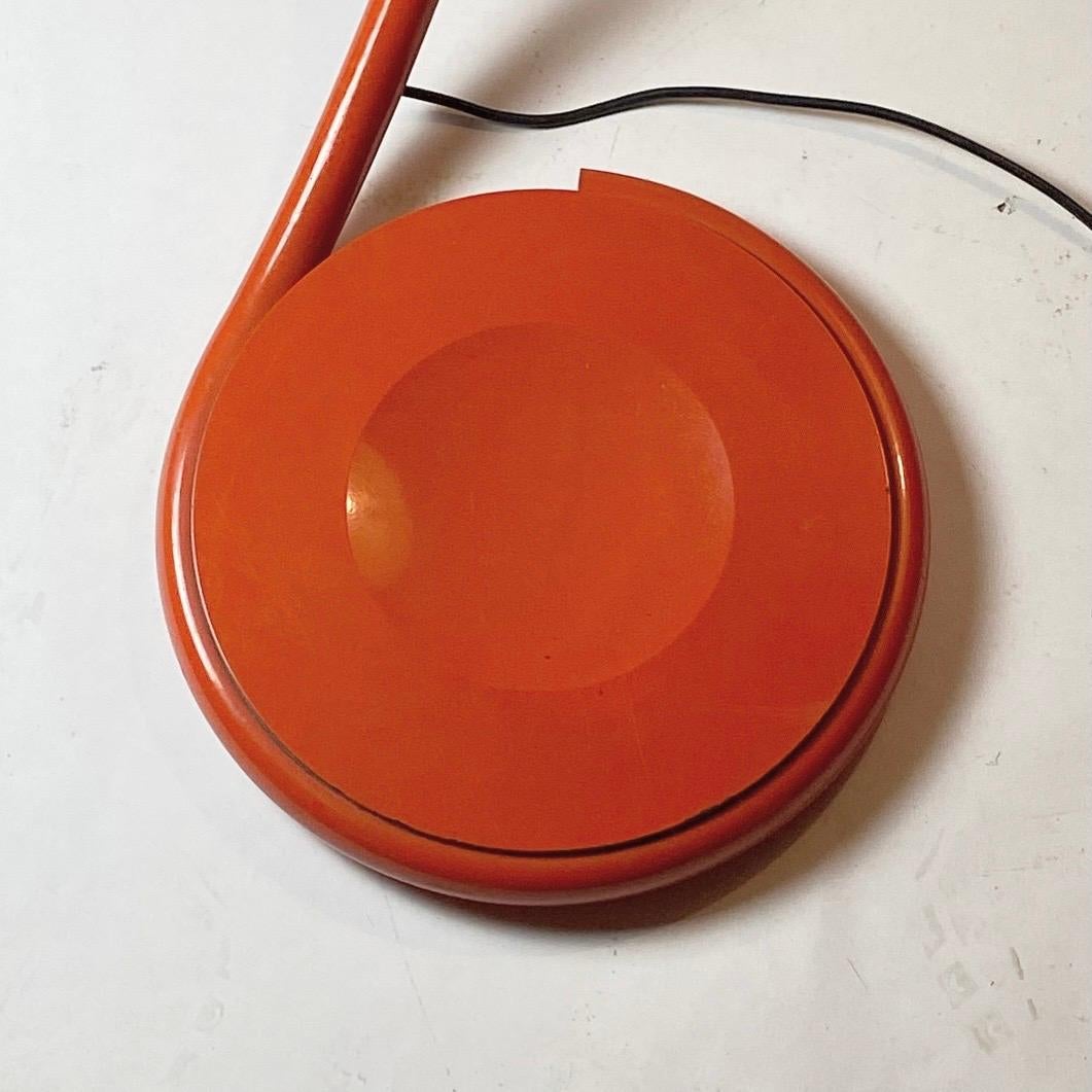Late 20th Century Orange Serpente Floor Lamp by Elio Martinelli for Luce, Italy 1970s For Sale