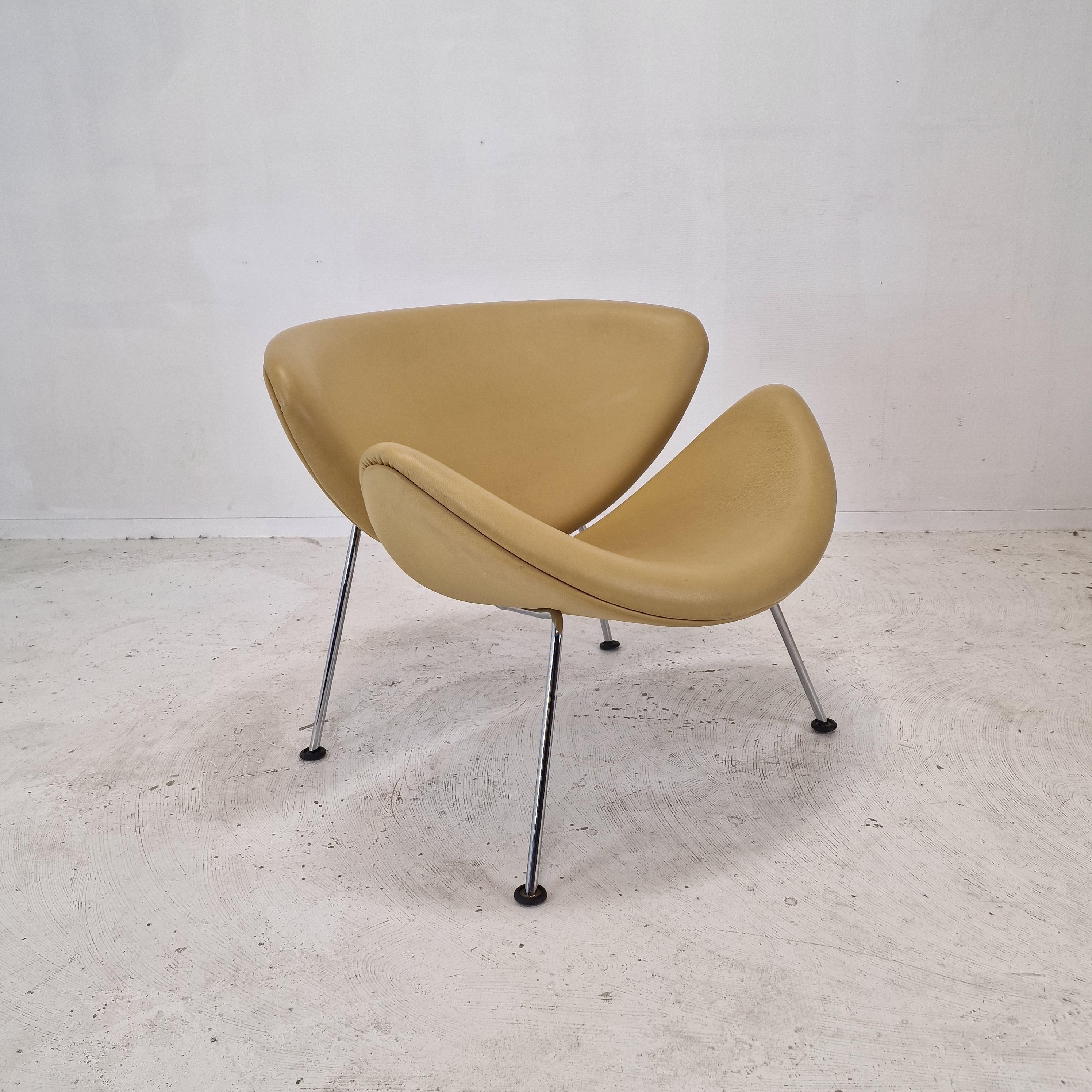Orangefarbener Slice-Stuhl von Pierre Paulin für Artifort, 1980er Jahre (Moderne der Mitte des Jahrhunderts) im Angebot