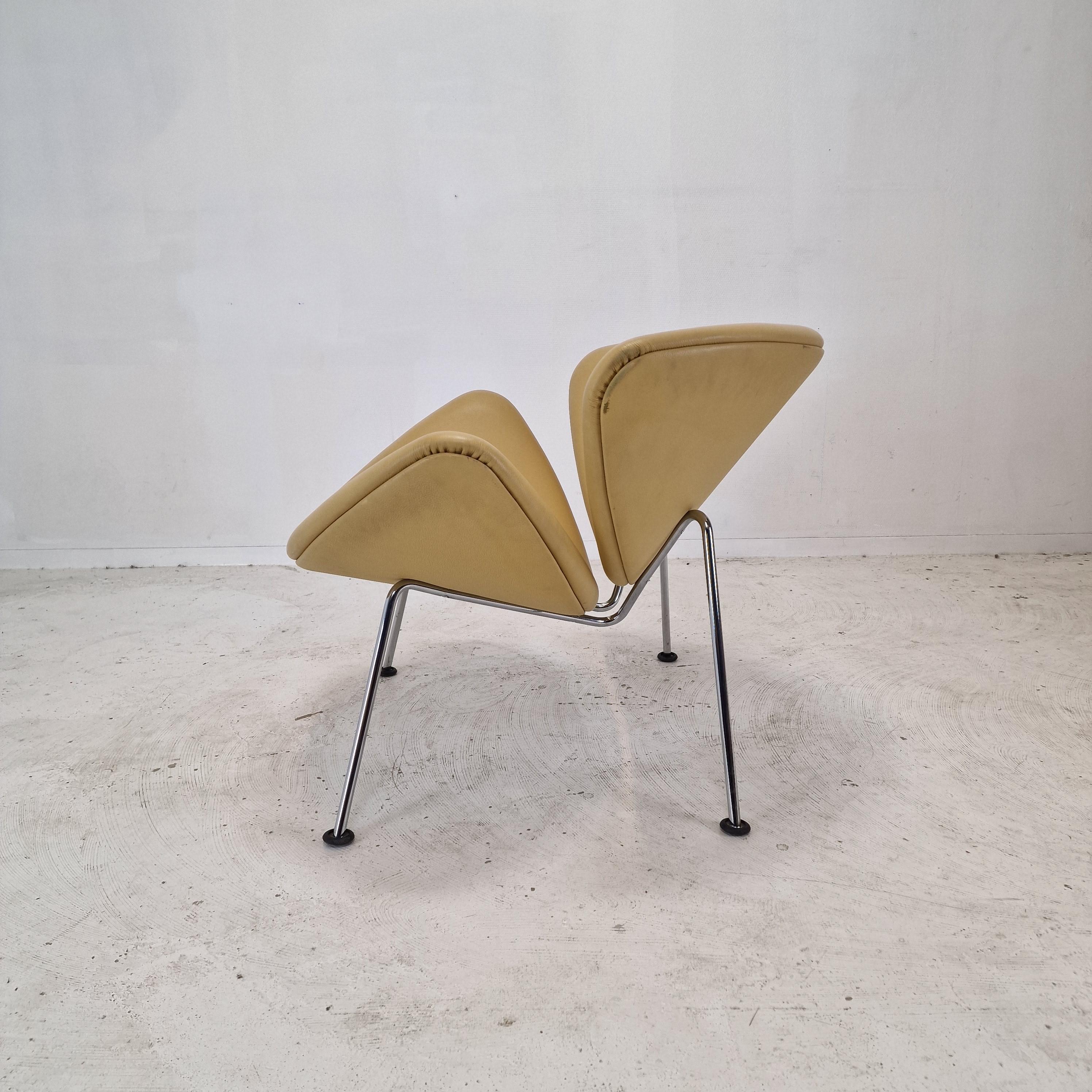Orangefarbener Slice-Stuhl von Pierre Paulin für Artifort, 1980er Jahre im Zustand „Gut“ im Angebot in Oud Beijerland, NL