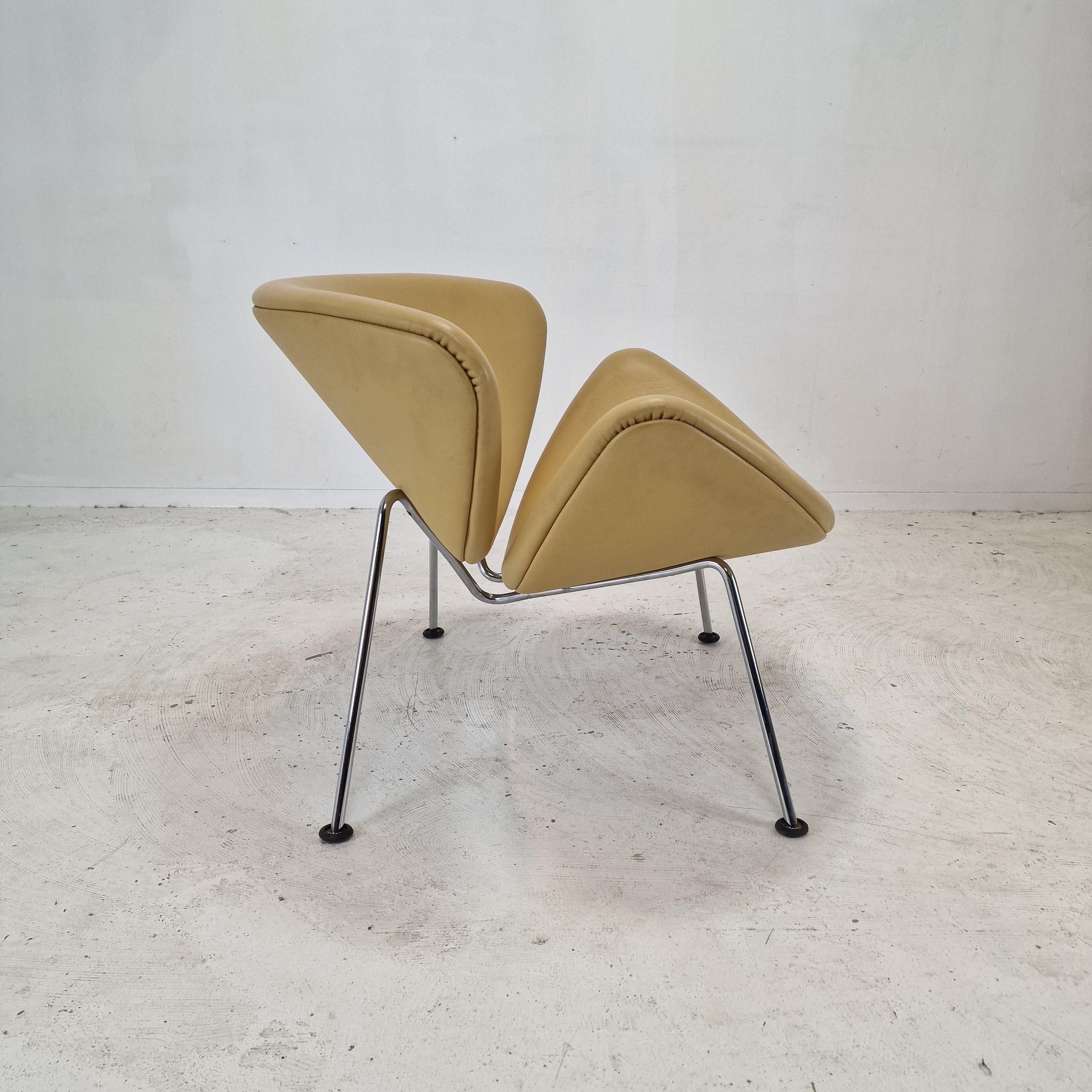 Orangefarbener Slice-Stuhl von Pierre Paulin für Artifort, 1980er Jahre (Ende des 20. Jahrhunderts) im Angebot