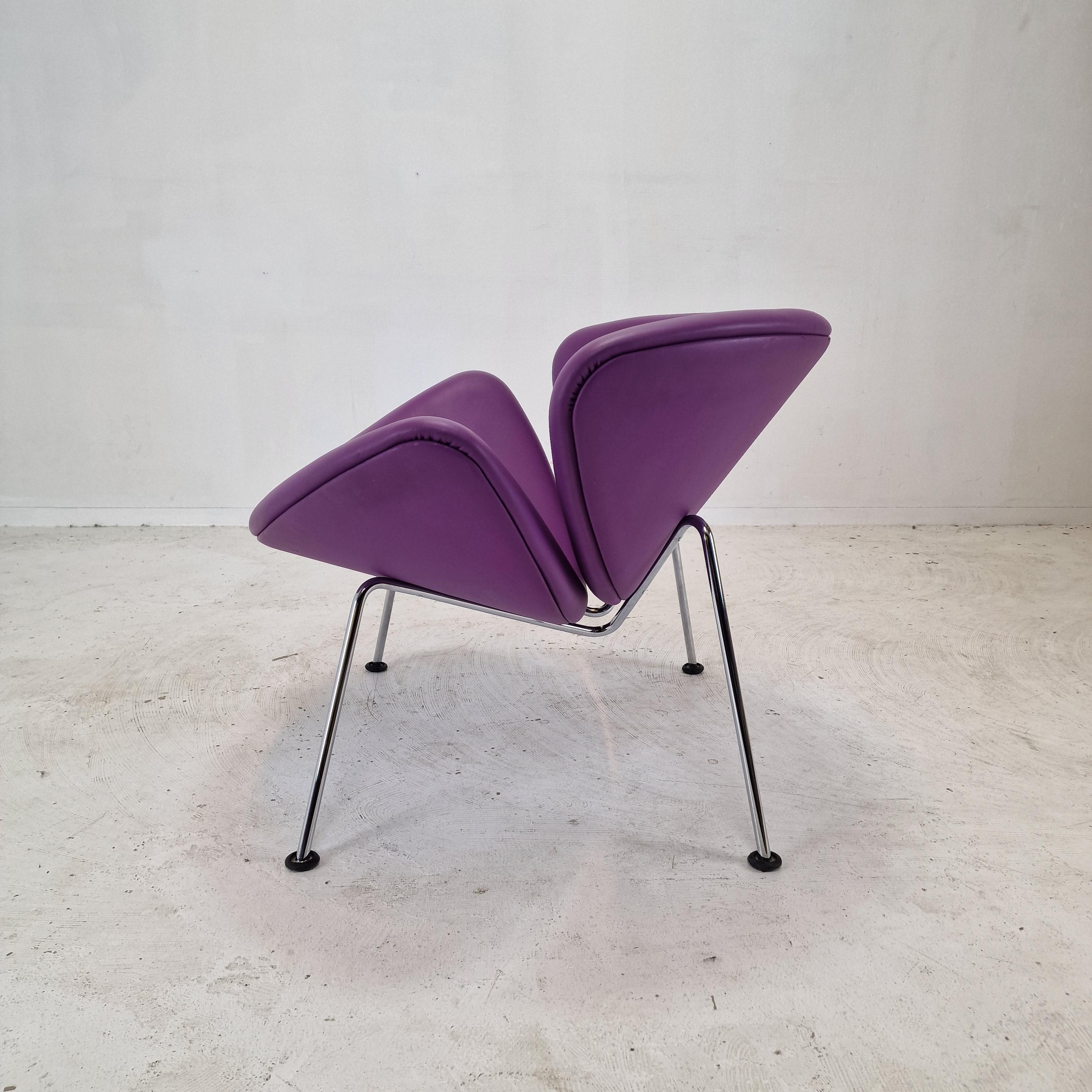 Orangefarbener Slice-Stuhl von Pierre Paulin für Artifort, 1980er Jahre (Ende des 20. Jahrhunderts) im Angebot