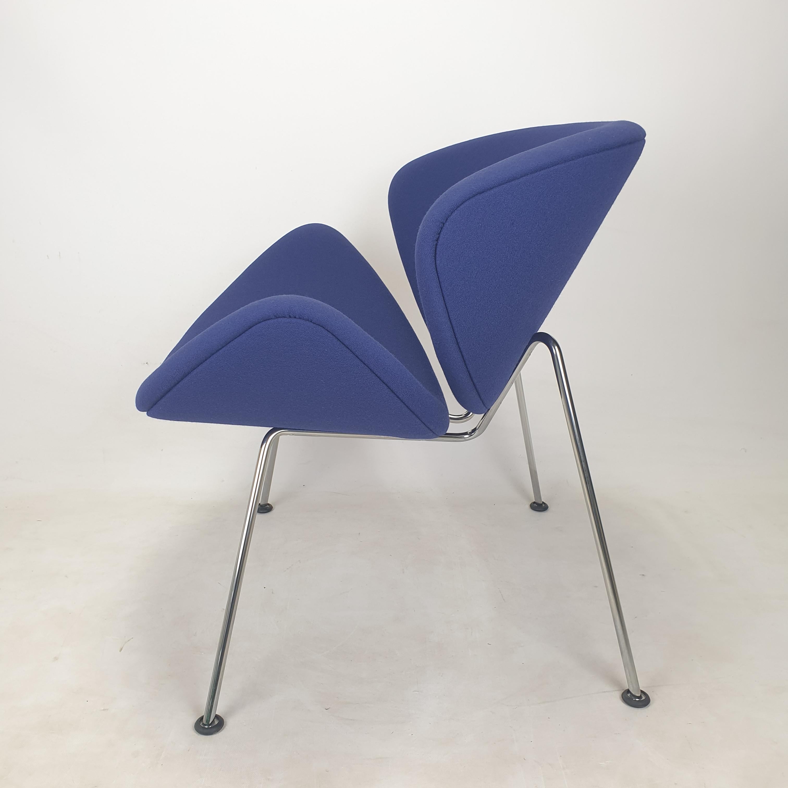 Orangefarbener Slice-Stuhl von Pierre Paulin für Artifort, 1980er Jahre (Metall) im Angebot