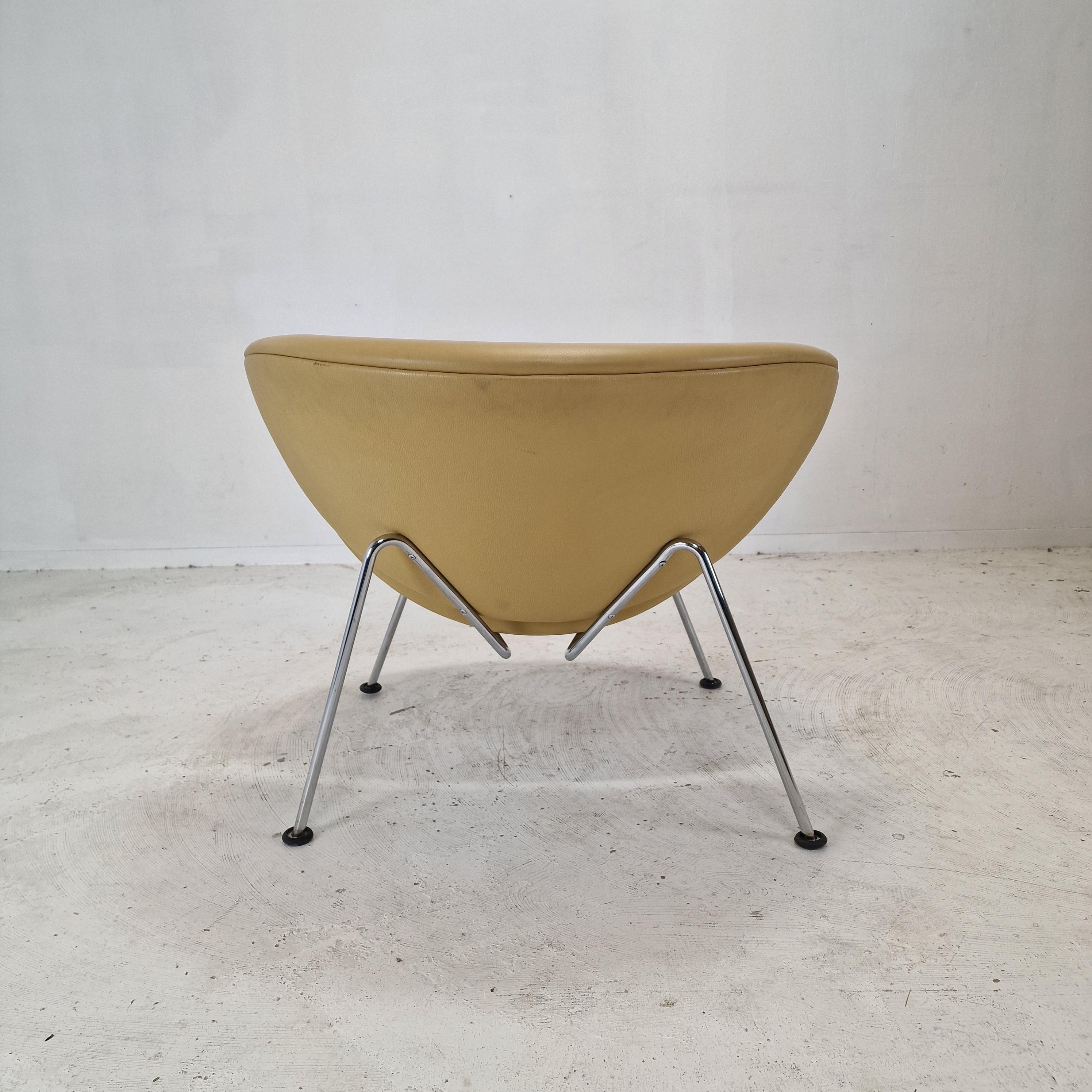 Orangefarbener Slice-Stuhl von Pierre Paulin für Artifort, 1980er Jahre (Stahl) im Angebot