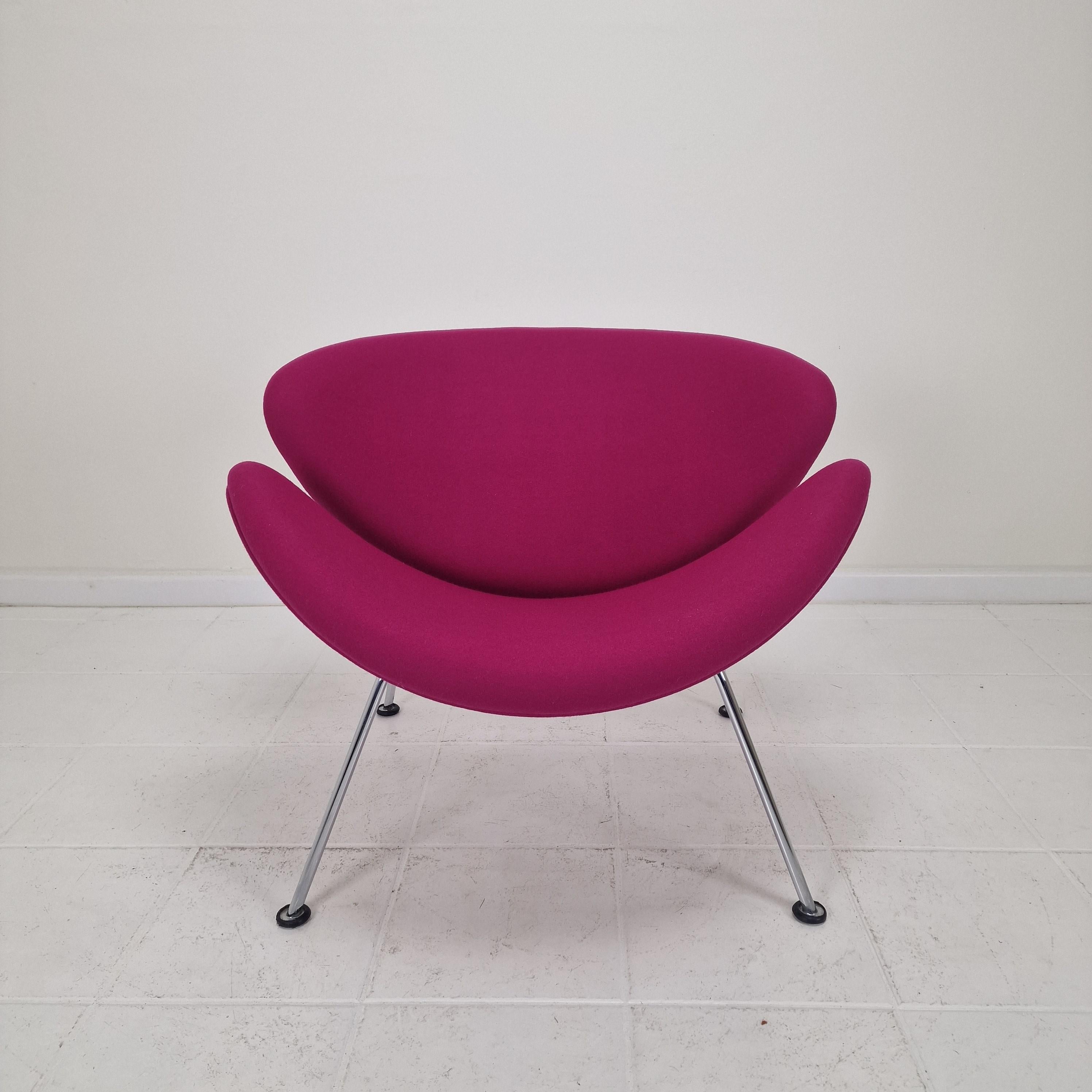 Silla Orange Slice con otomana de Pierre Paulin para Artifort, años 1980 finales del siglo XX en venta
