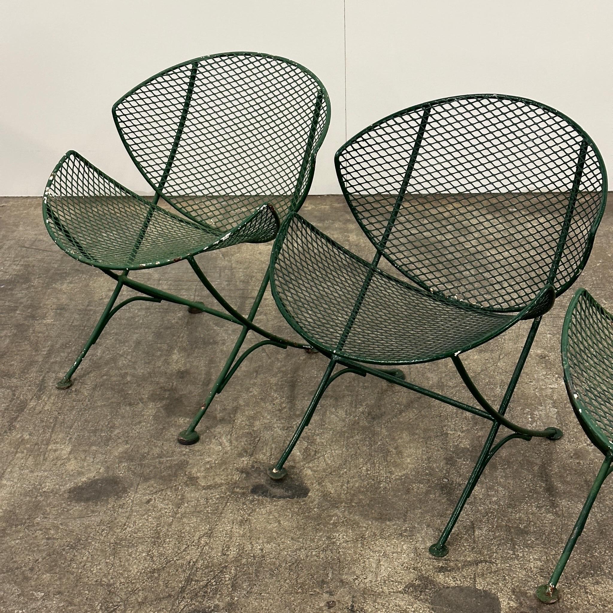 c. 1950s. Price is for the set. Contact us if you’d like to purchase a single item. Previously painted green. 