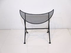 Orange Slice Mesh Metal Ottoman by Tempestini for Salterini Italy