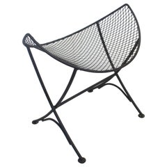 Orange Slice Mesh Metal Ottoman by Tempestini for Salterini Italy