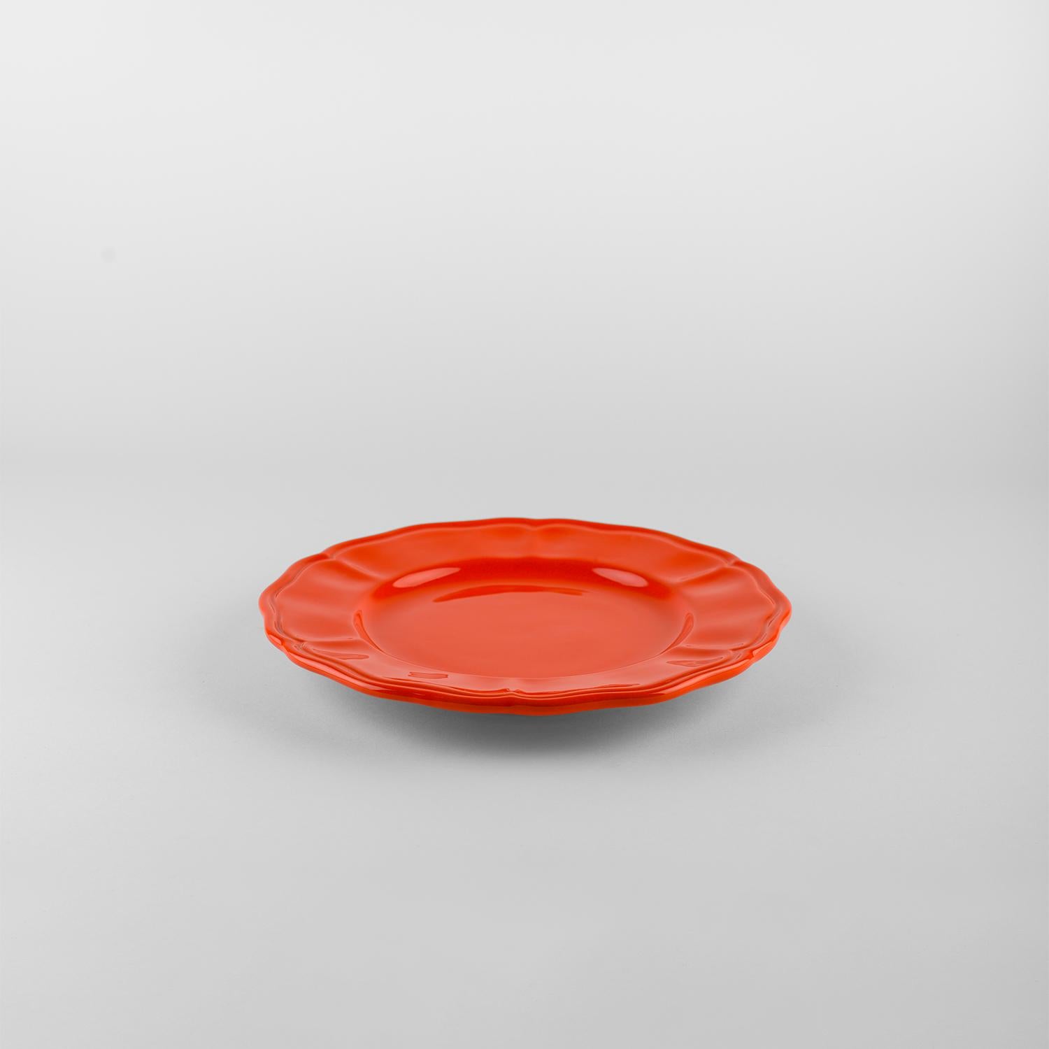 Los platos hondos naranjas sirven: Sopa, soporte, plato auxiliar para 4. Hecho a mano en Italia 2024 en venta 1