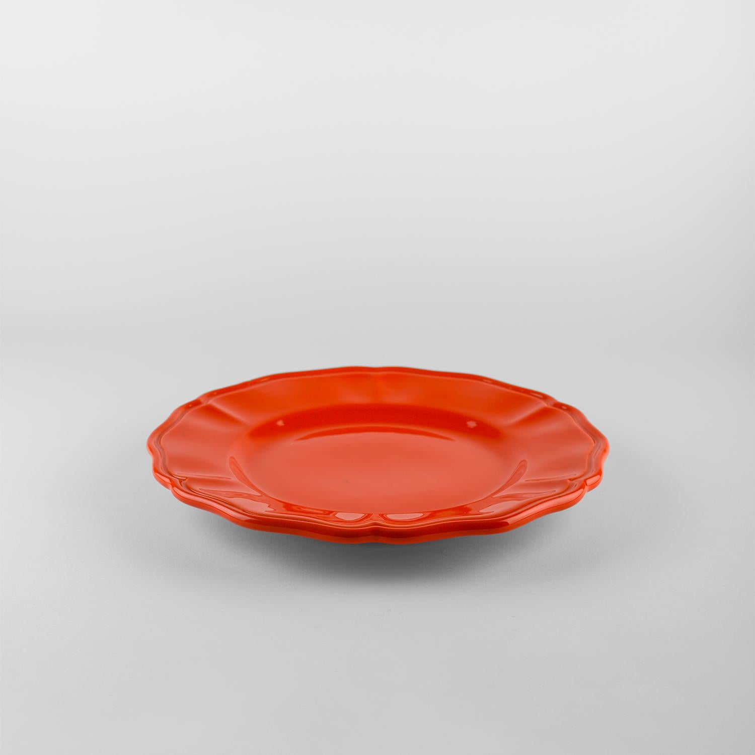 Los platos hondos naranjas sirven: Sopa, soporte, plato auxiliar para 4. Hecho a mano en Italia 2024 en venta 2