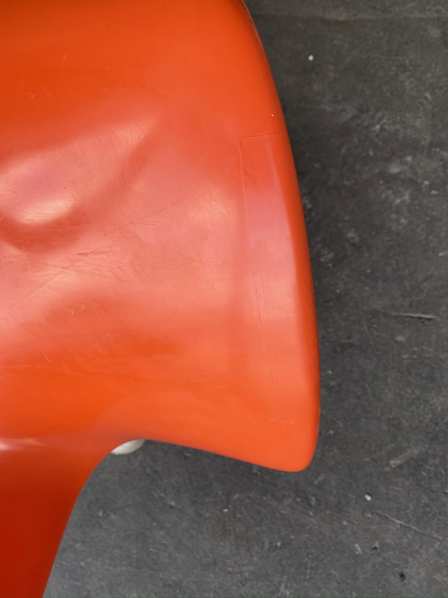 Orange Space Age Child Chair Casalino I by Casala, West Germany, 1970s, Retro In Good Condition In Hamburg, DE