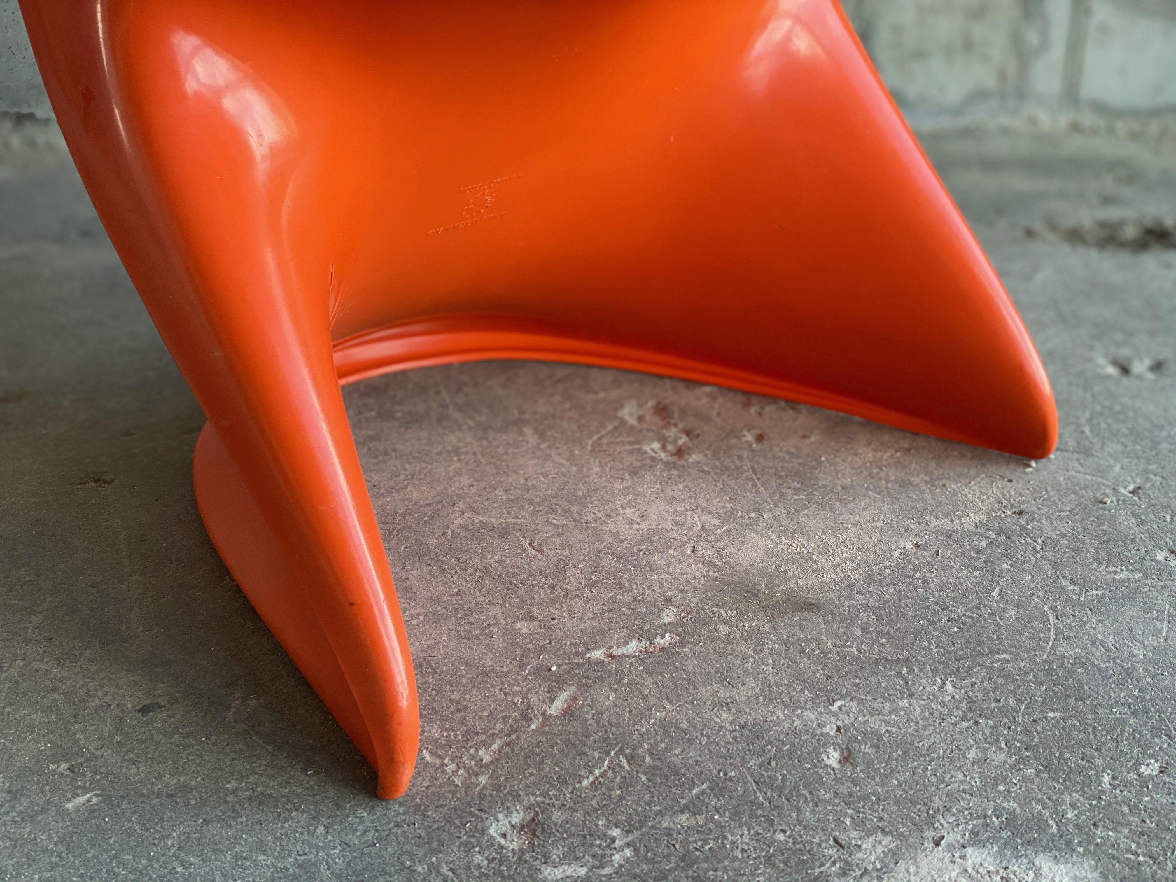 Orange Space Age Child Chair Casalino I by Casala, West Germany, 1970s,  Retro For Sale at 1stDibs