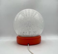 Orange Space Age Murano Mottled Glass Large Table Lamp, 1970s