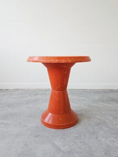 Orange Space Age Patio Table Model "Diablo" by Kovinoplastika, Yugoslavia 1970s