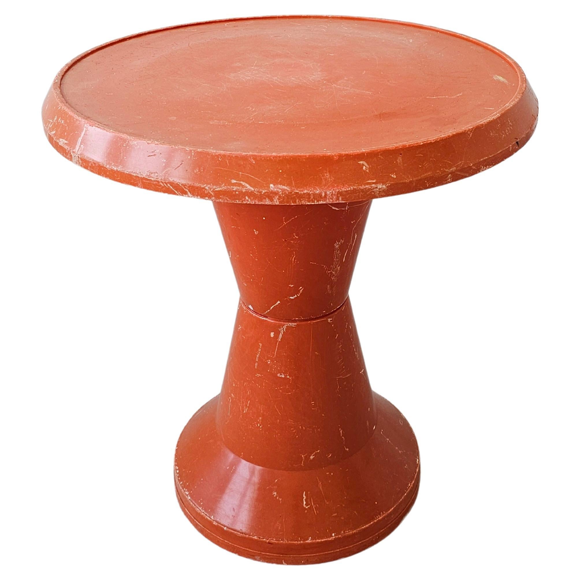 Orange Space Age Patio Table Model "Diablo" by Kovinoplastika, Yugoslavia 1970s For Sale