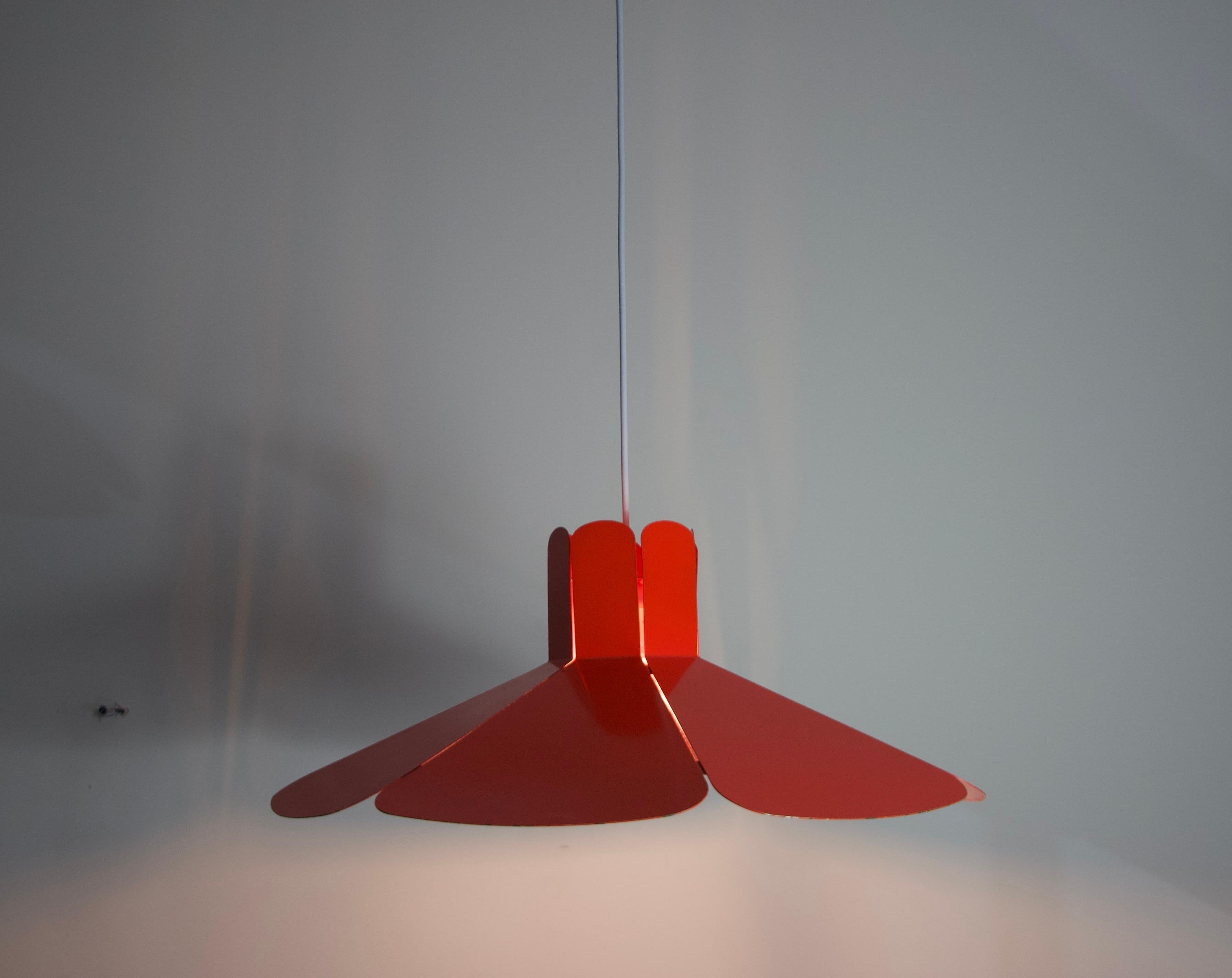 Lampe suspendue orange de l'ère spatiale VEST, Autriche, 1970 en vente 3