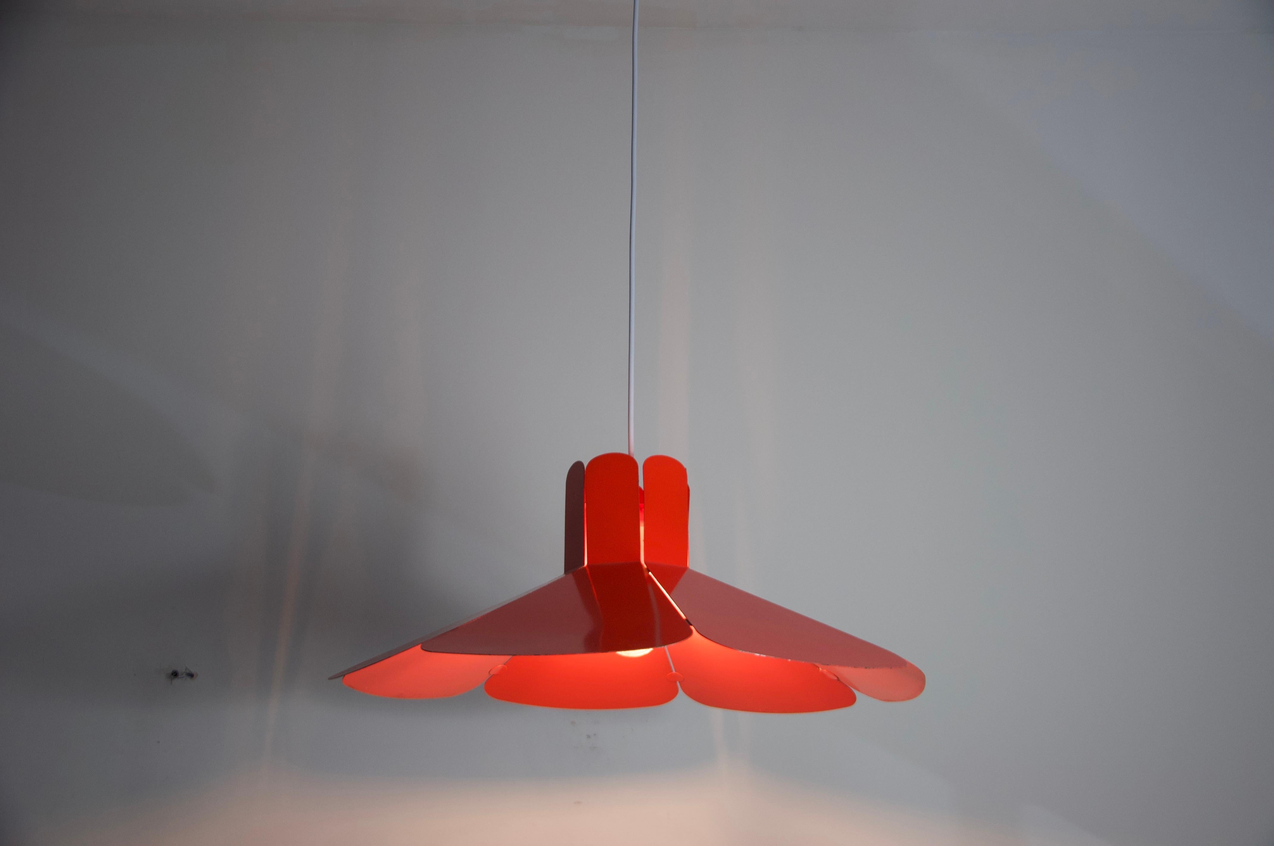 Lampe suspendue orange de l'ère spatiale VEST, Autriche, 1970 en vente 5